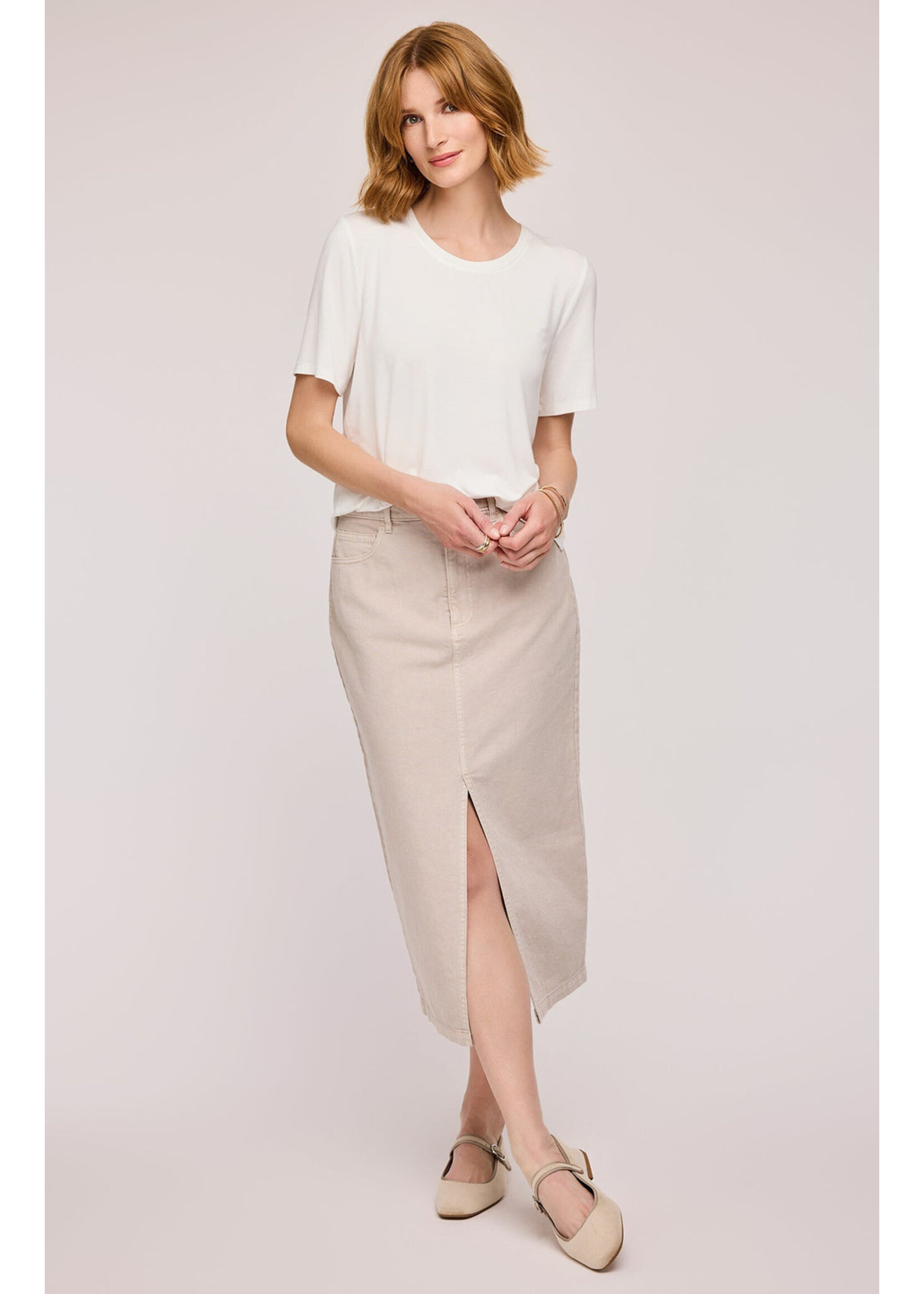 Gentle Fawn Georgia Denim Skirt - Pebble