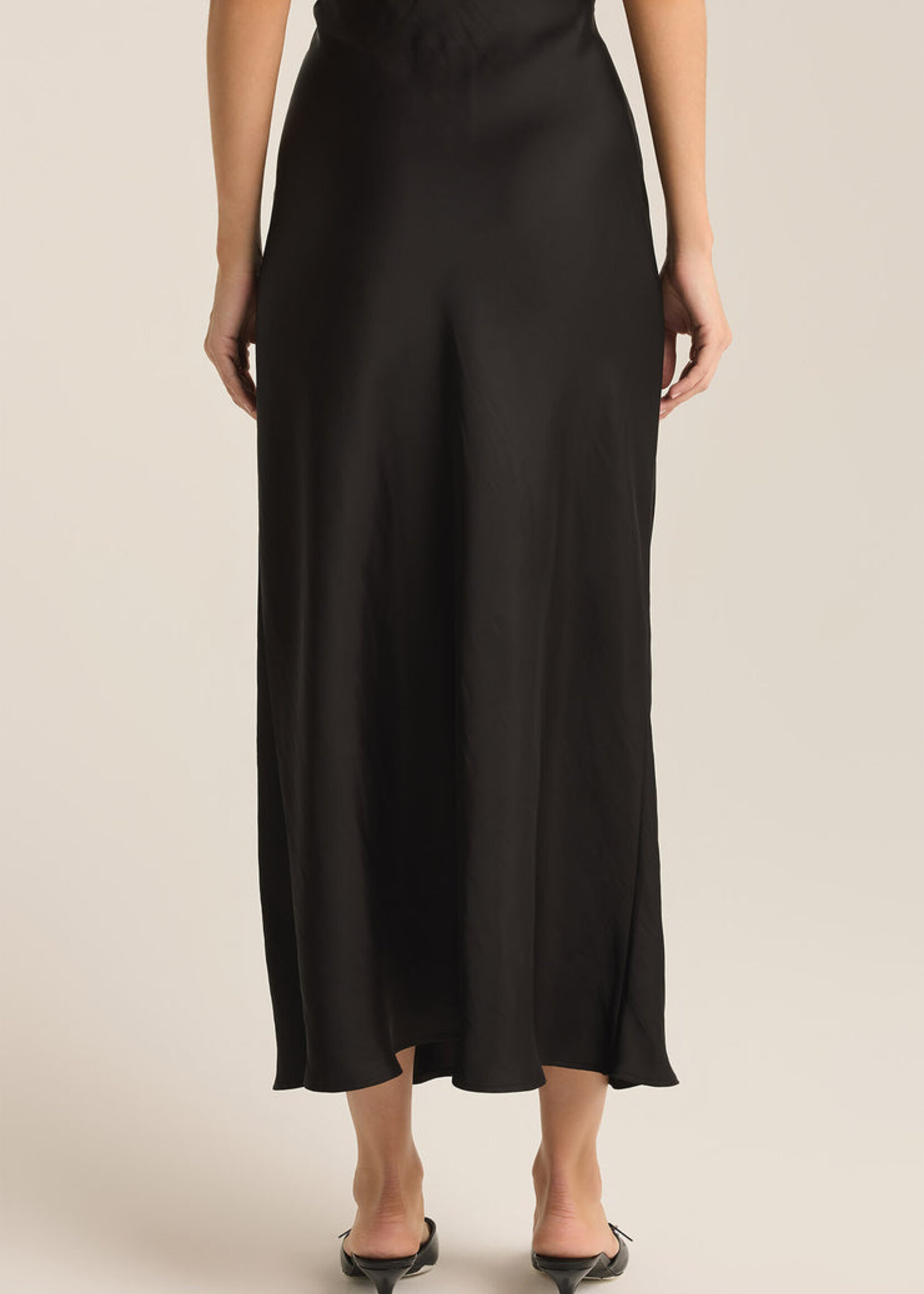 Z-Supply Z-Supply Jupe Mi-Longue Europa Luxe Sheen - Noir