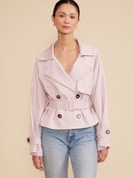 Lucy Paris Lucy Paris Estelle Cropped Trench - Light Pink