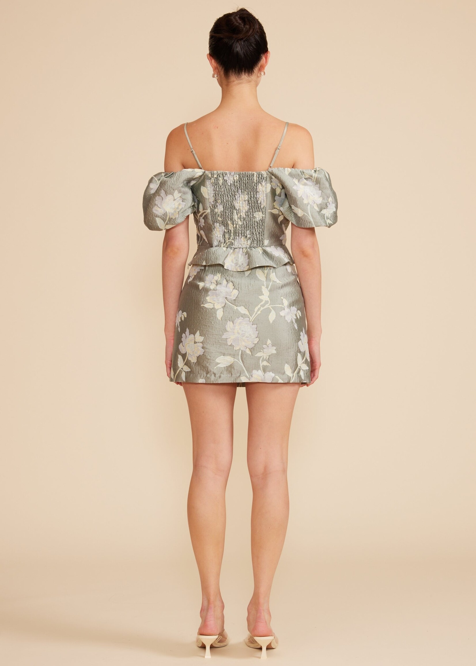 Lucy Paris Lucy Paris Nico Mini Skirt - Sage Floral