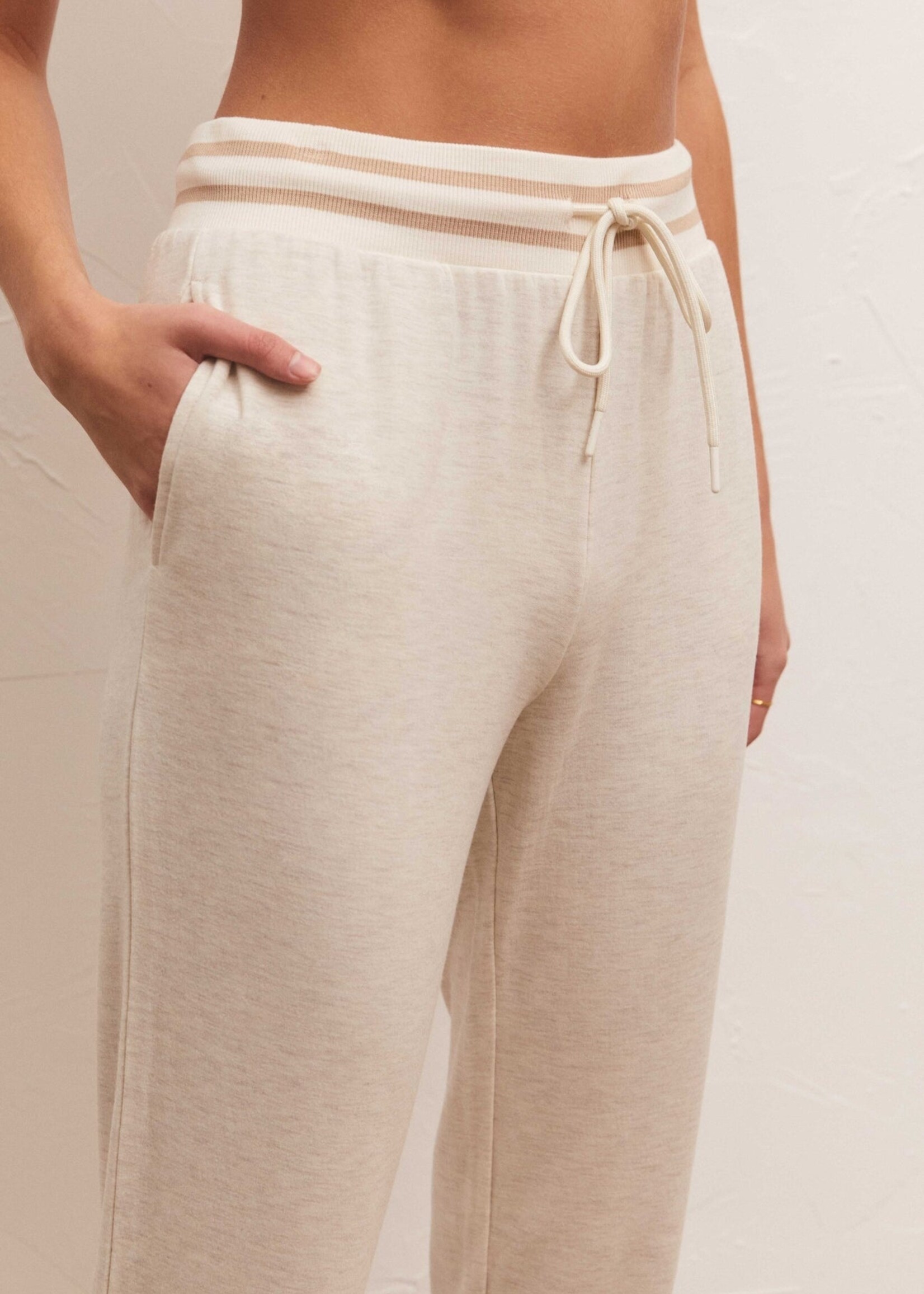 Z-Supply Z-Supply Pantalon De Jogging En Molleton Modal Off Duty - Avoine Clair