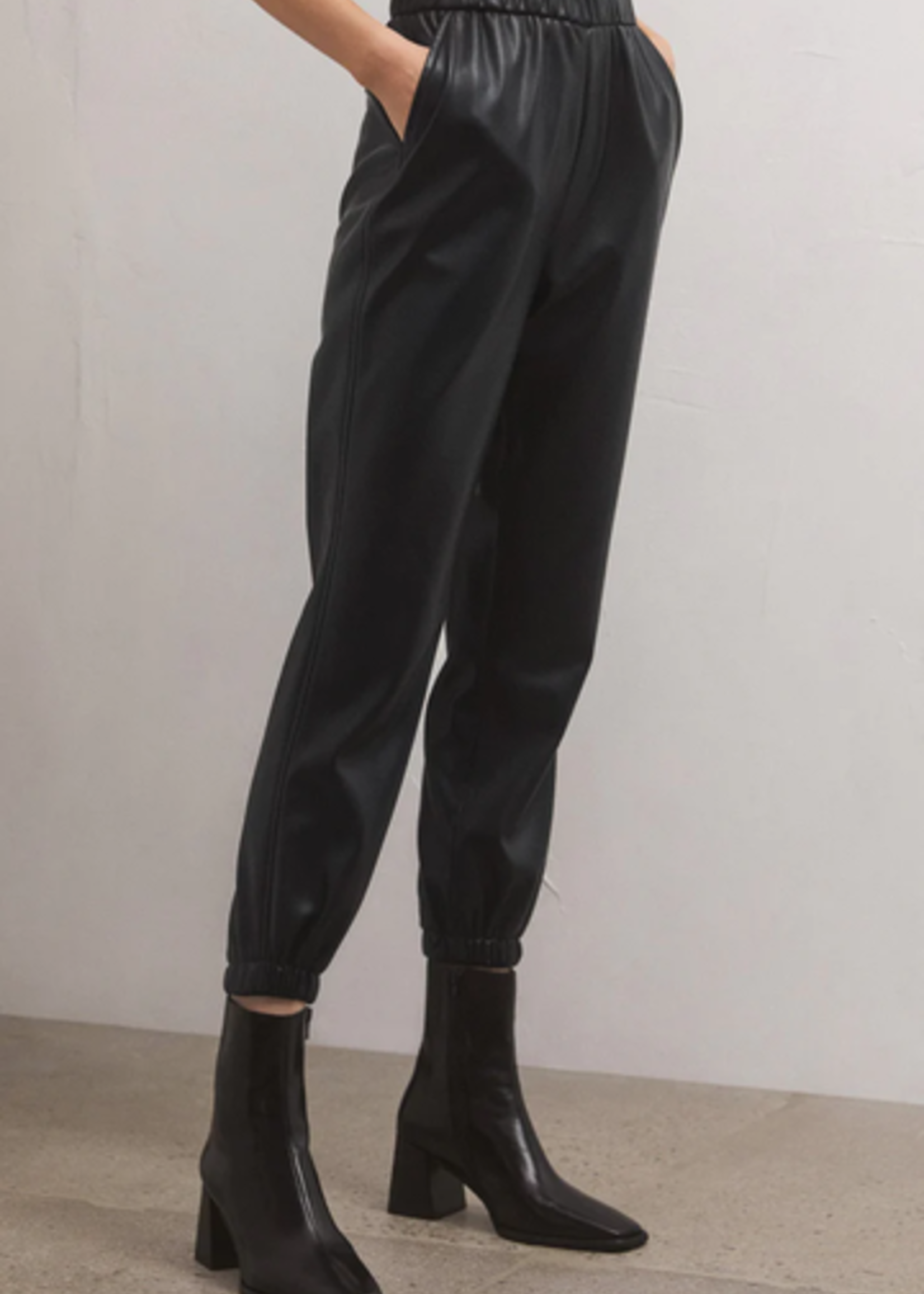 Z-Supply Z-Suppply Lenora Faux Leather Jogger - Black