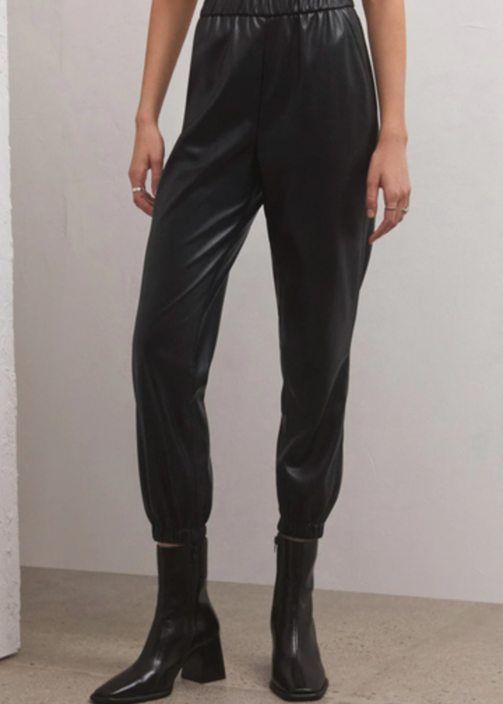 Z-Supply Z-Suppply Lenora Faux Leather Jogger - Black