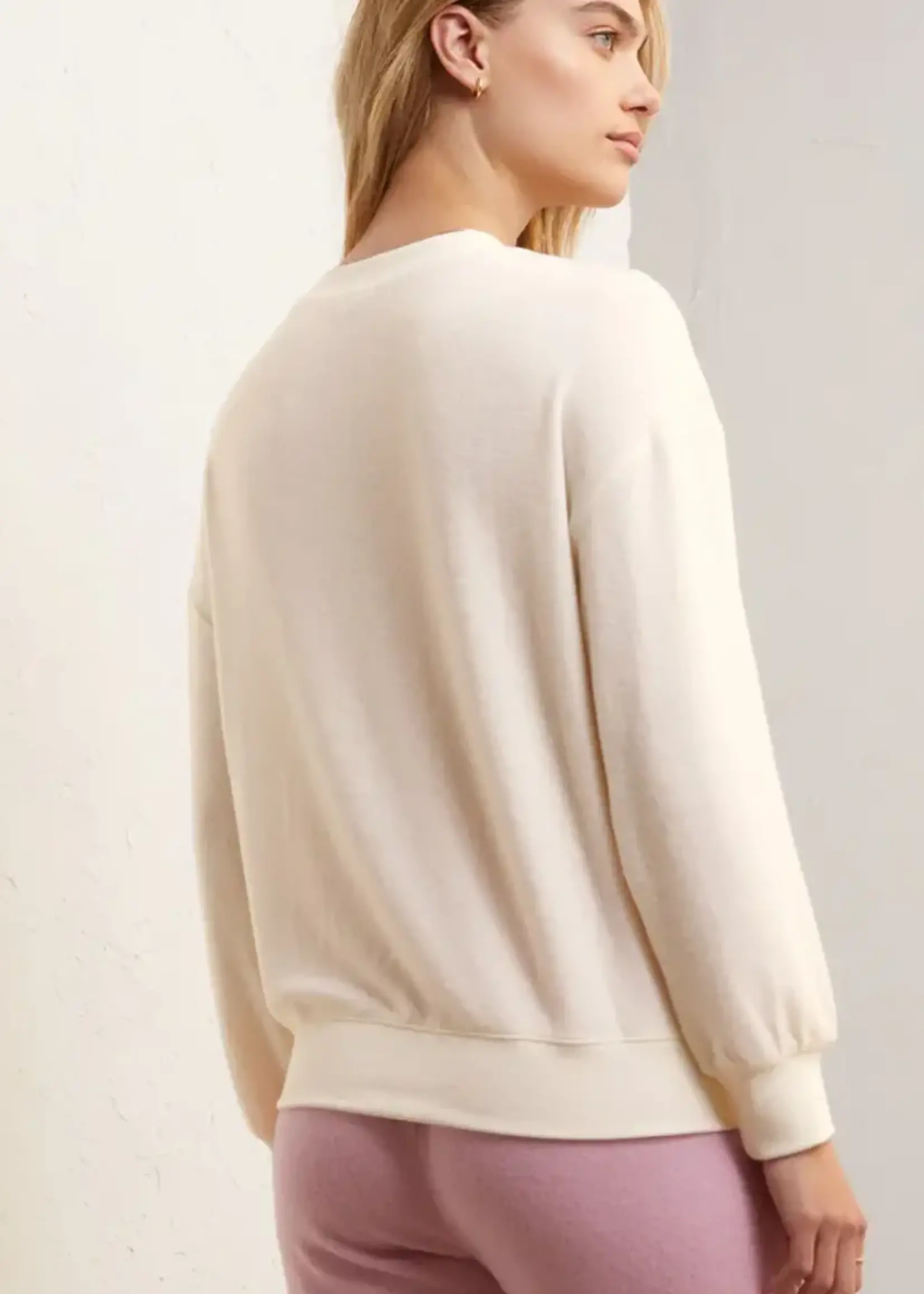 Z-Supply Z-Supply Sweat-Shirt Décontracté Couleur Champagne - Bone
