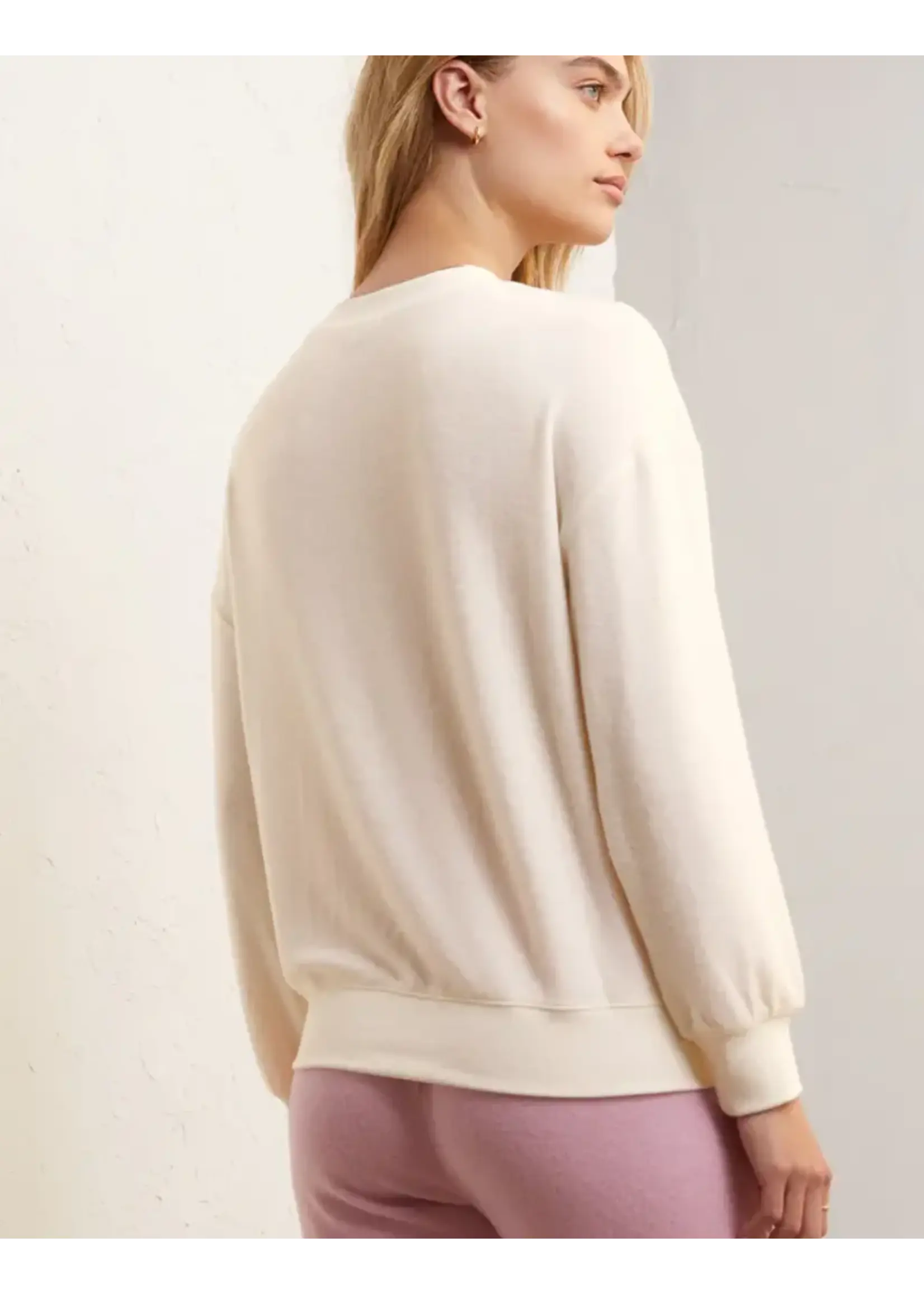 Z-Supply Z-Supply Sweat-Shirt Décontracté Couleur Champagne - Bone