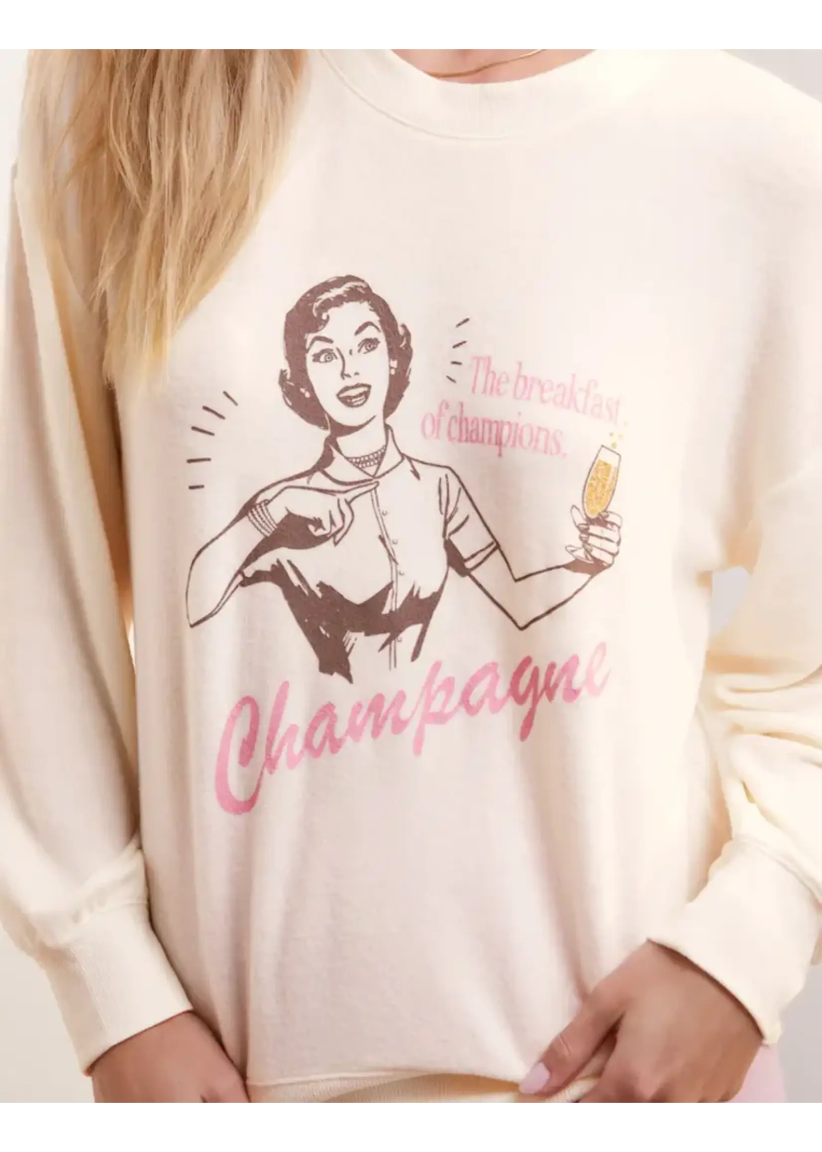 Z-Supply Z-Supply Sweat-Shirt Décontracté Couleur Champagne - Bone
