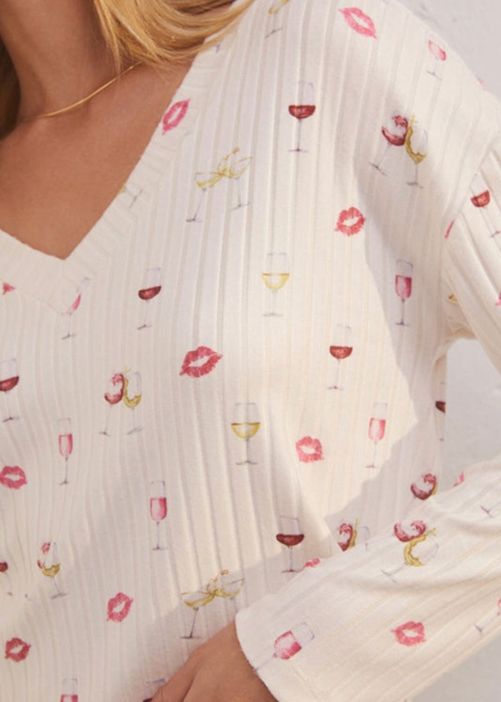 Z-Supply Z-Supply Valentina Wine LS Top - Bone