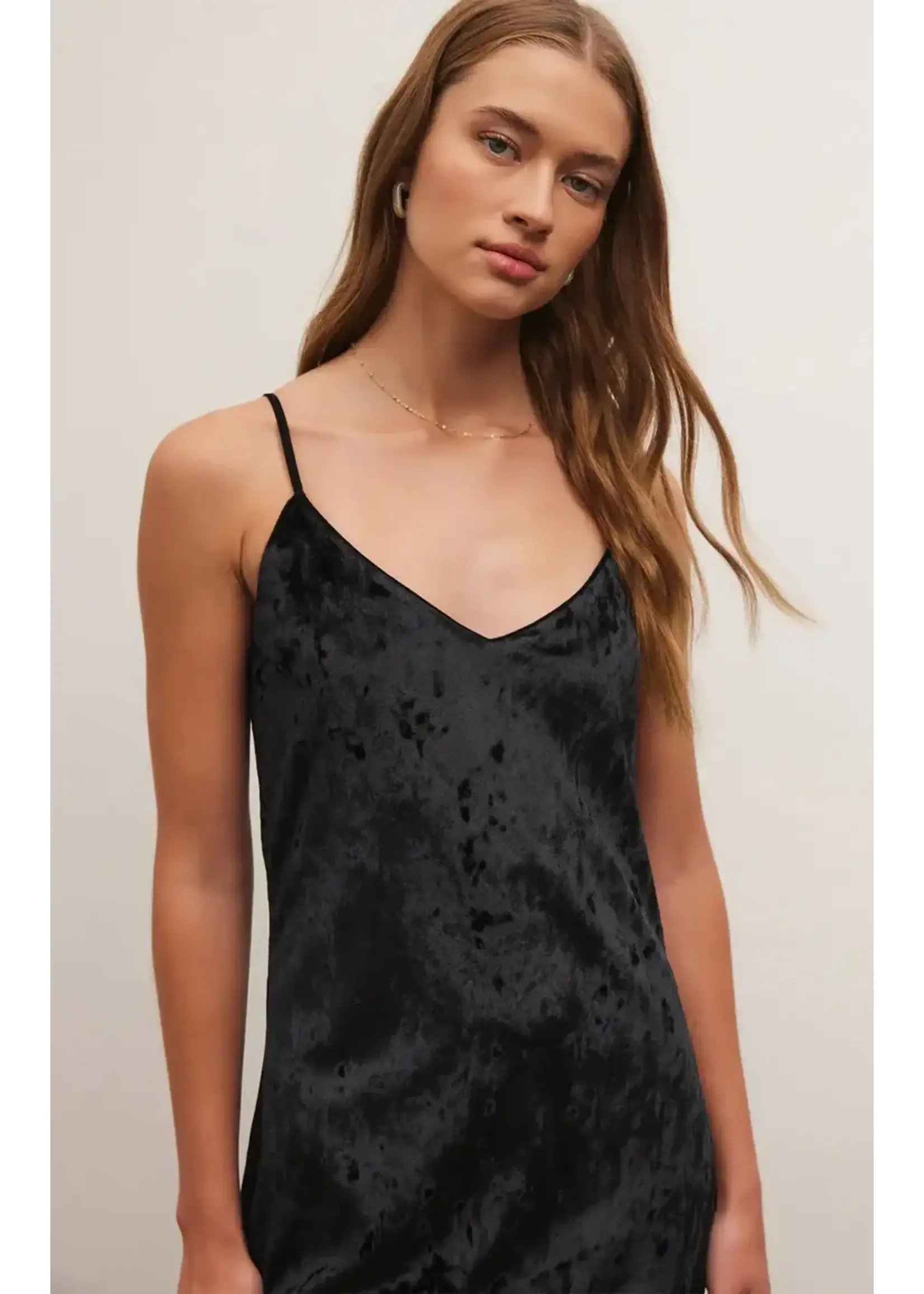 Z-Supply Z-Supply Selina Crushed Velvet Dress - Black