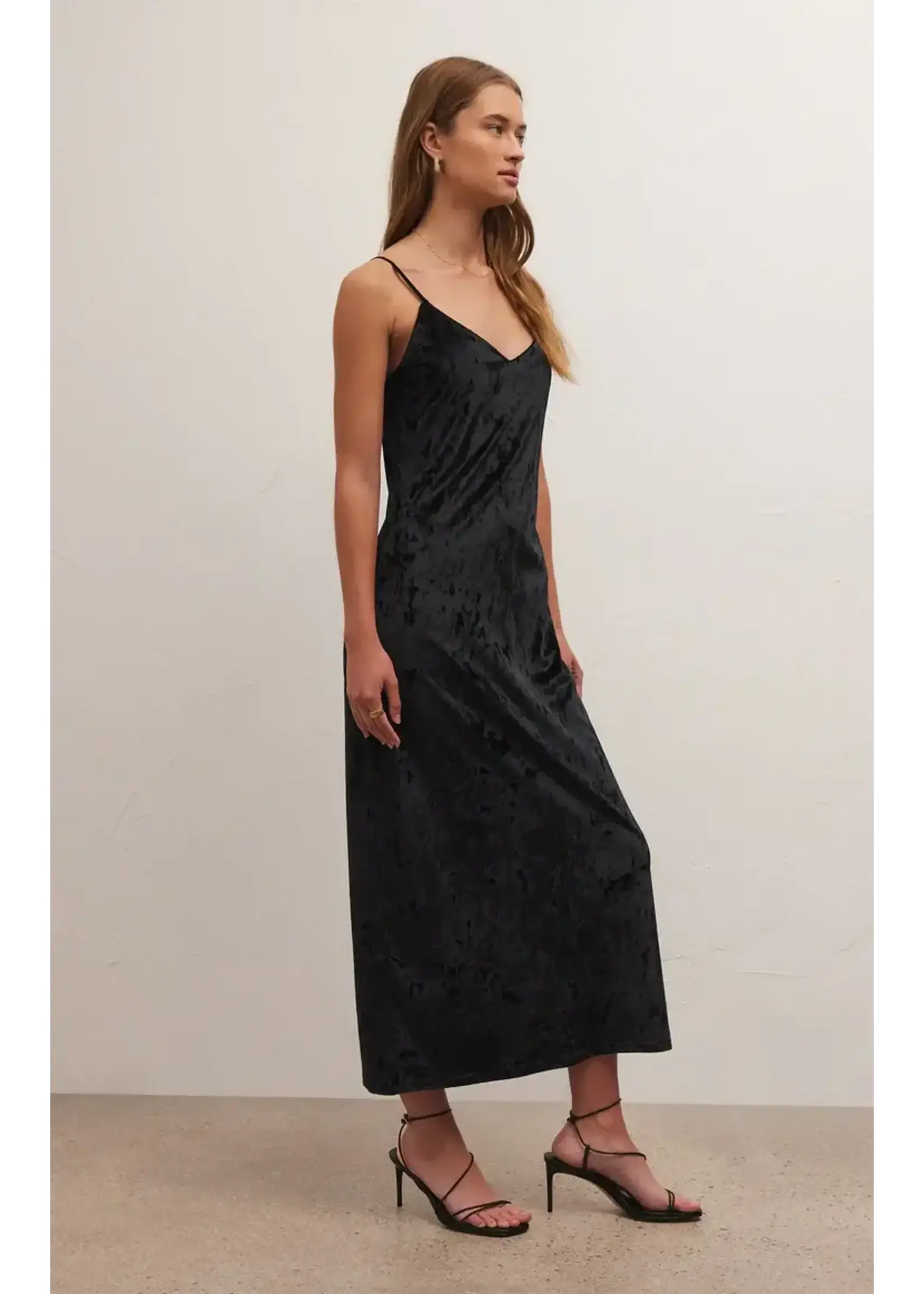 Z-Supply Z-Supply Selina Crushed Velvet Dress - Black