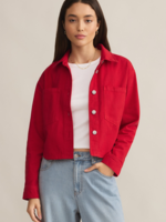 Z-Supply Z-Supply All Day Cropped Denim Jacket - Cherry