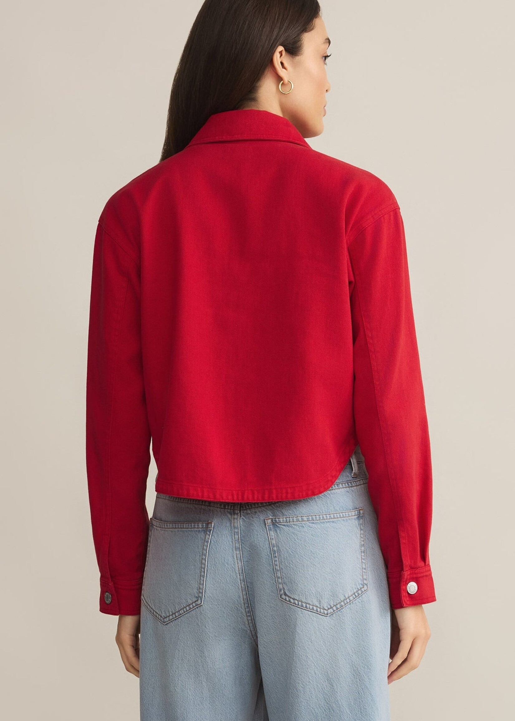 Z-Supply Z-Supply All Day Cropped Denim Jacket - Cherry