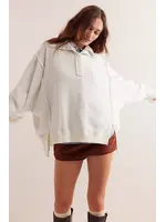 Free People Free People Sweat-Shirt Henley Camden - Blanc Optique
