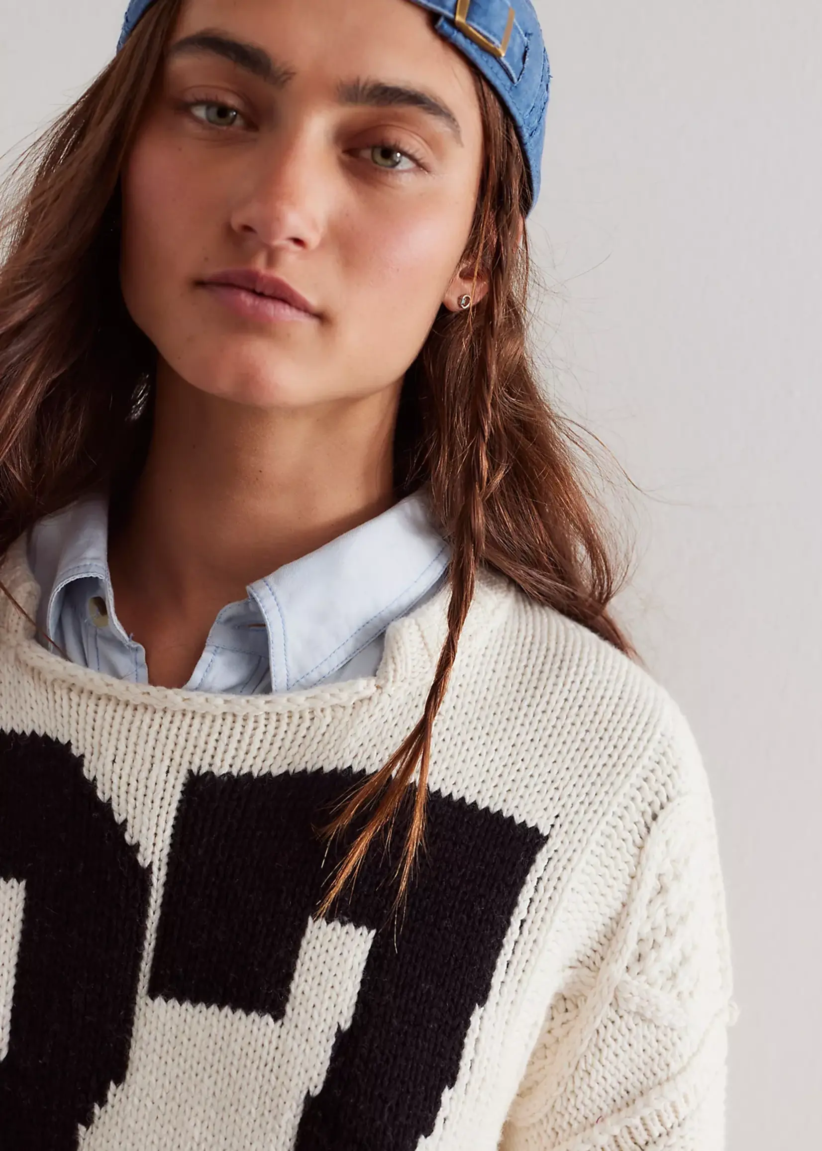 Free People Free People 87 Pullover - White Combo
