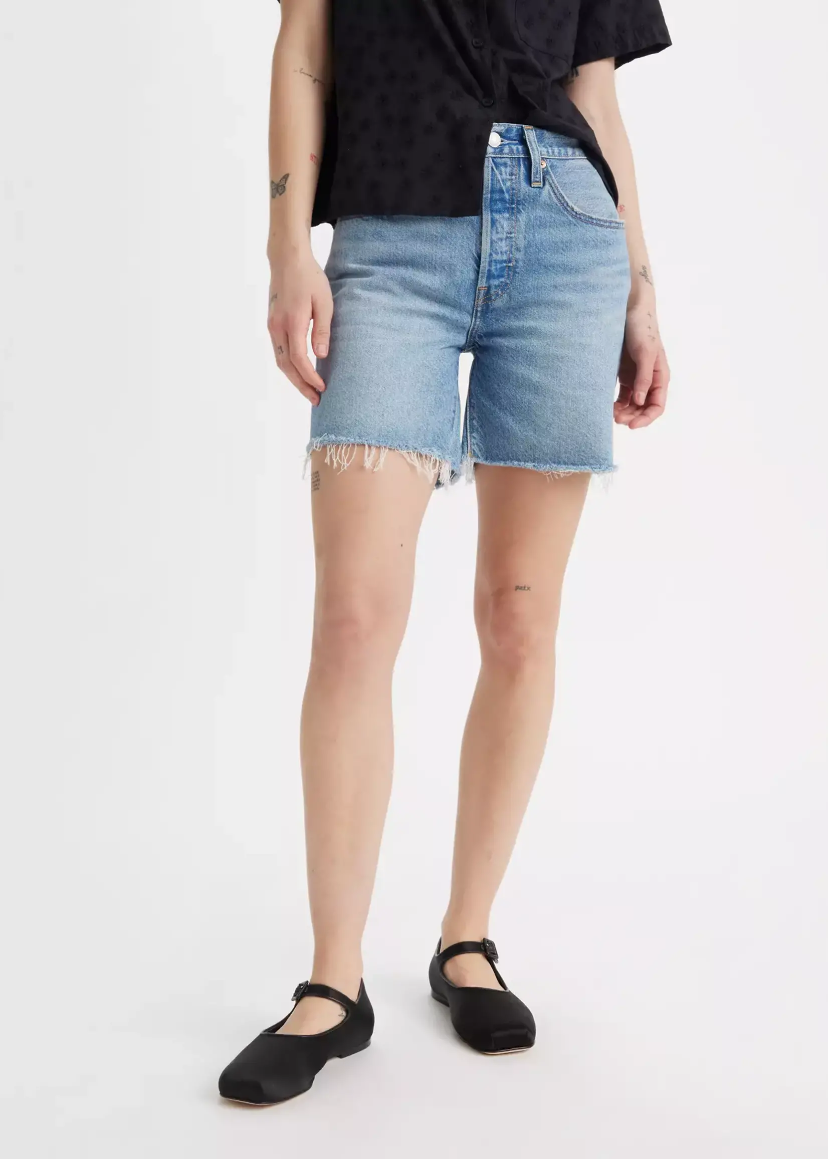 Levi's Levi's 501 Mid Thigh Lightweight Shorts - Fun Flare / Light Wash