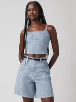 Levi's Levi's Débardeur Caraco En Jean Jadine - Mischa Stripe / Bleu