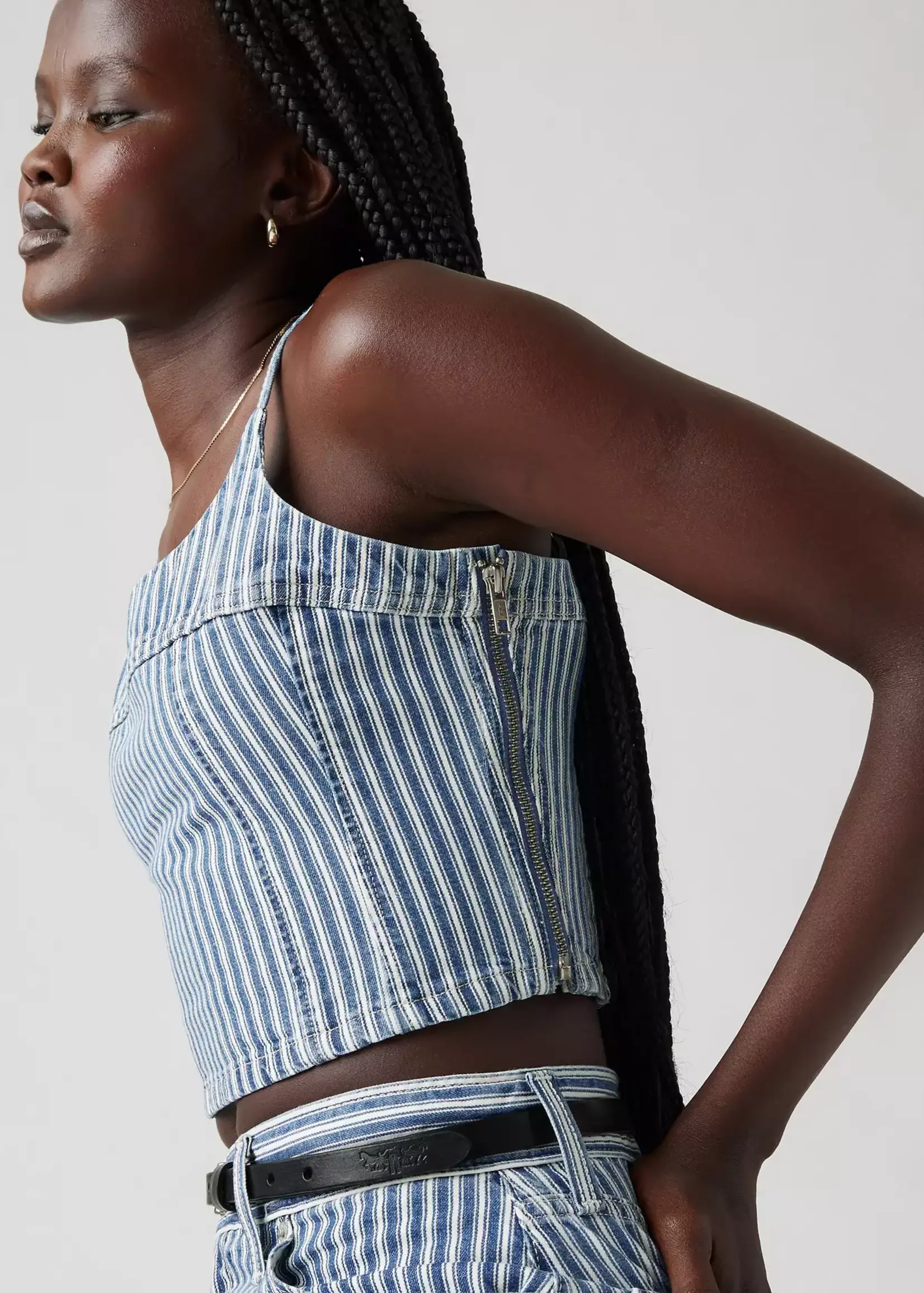 Levi's Levi's Jadine Denim Cami Tank - Mischa Stripe / Blue