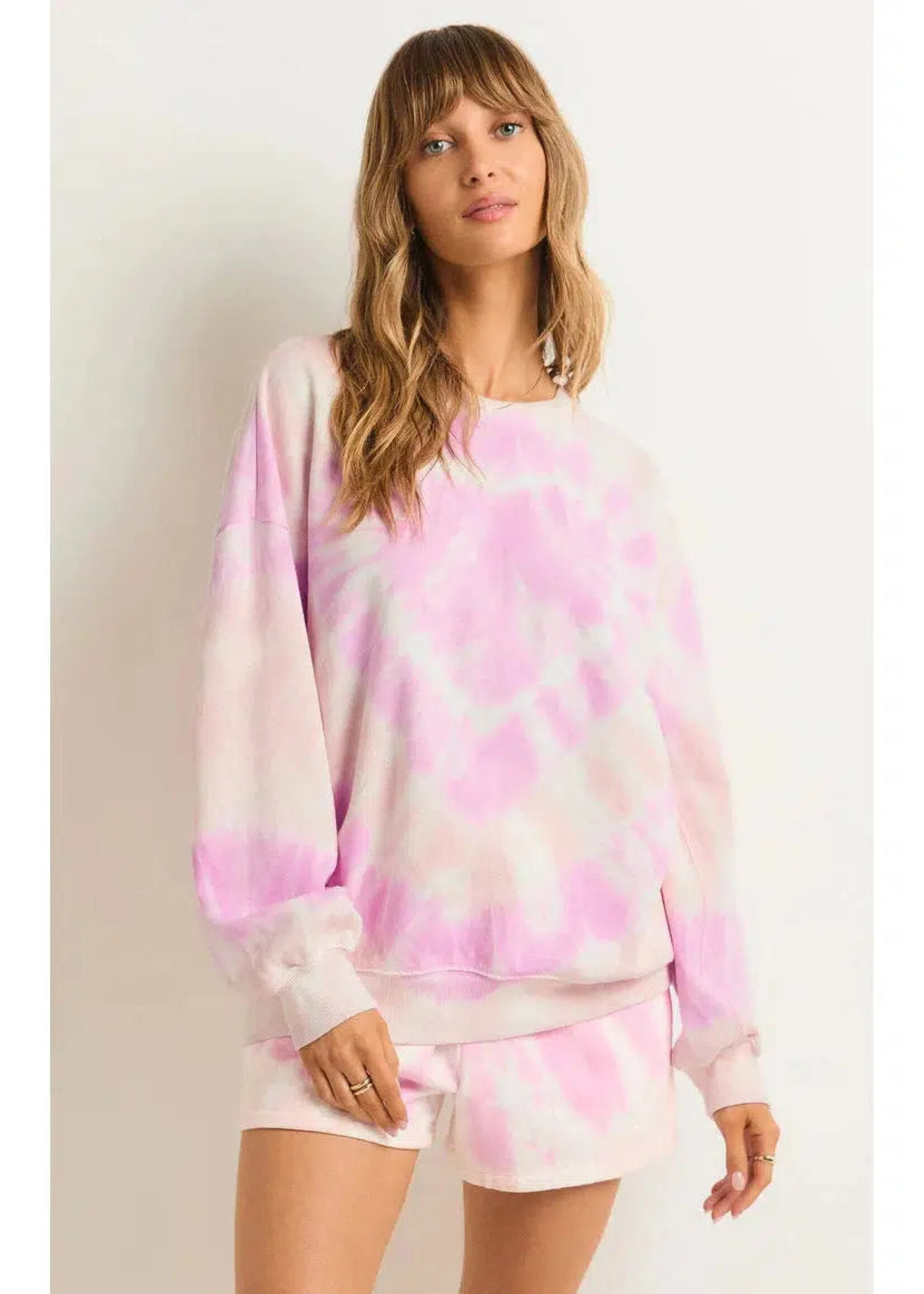 Z-Supply Z-Supply Sweat-Shirt Tie Dye Lovers Only - Barbe À Papa