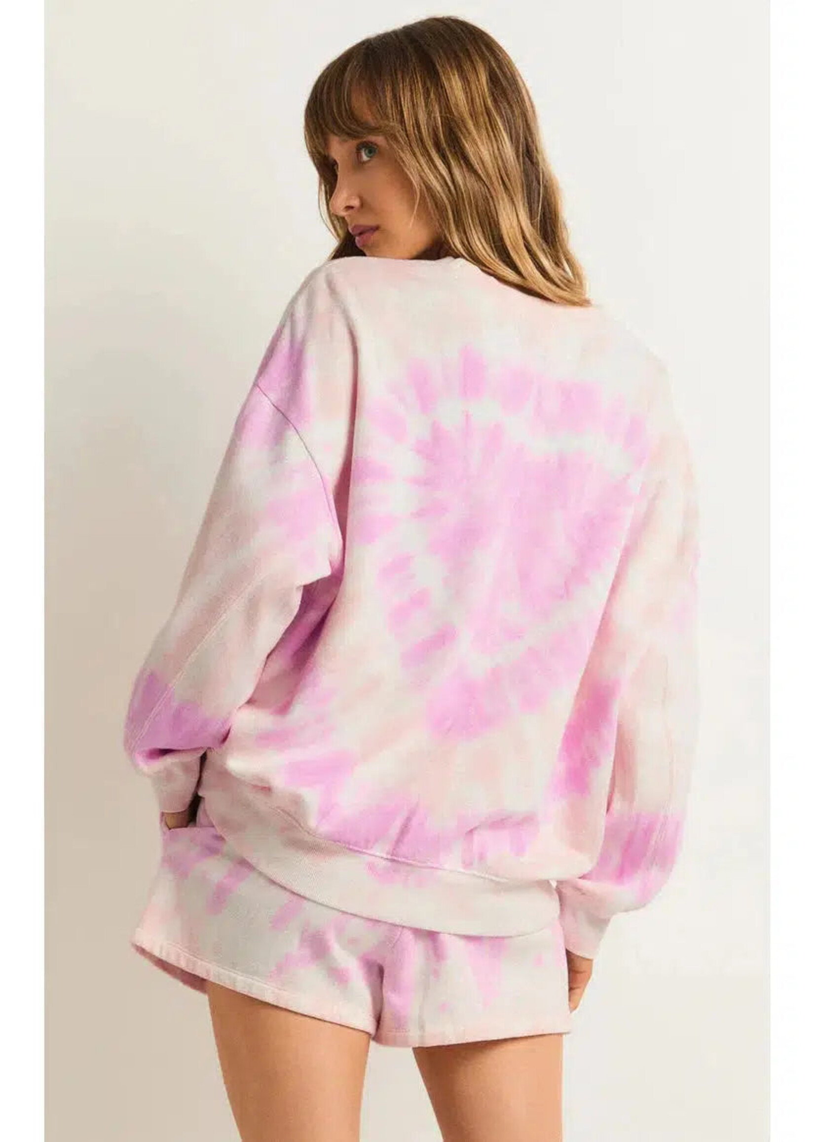 Z-Supply Z-Supply Lovers Only Tie Dye Sweatshirt - Cotton Candy