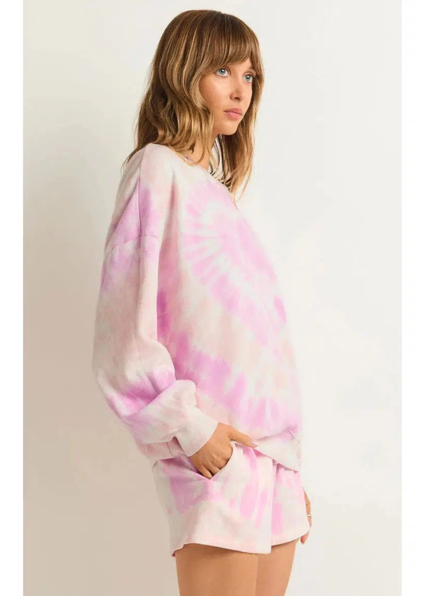 Z-Supply Z-Supply Lovers Only Tie Dye Sweatshirt - Cotton Candy