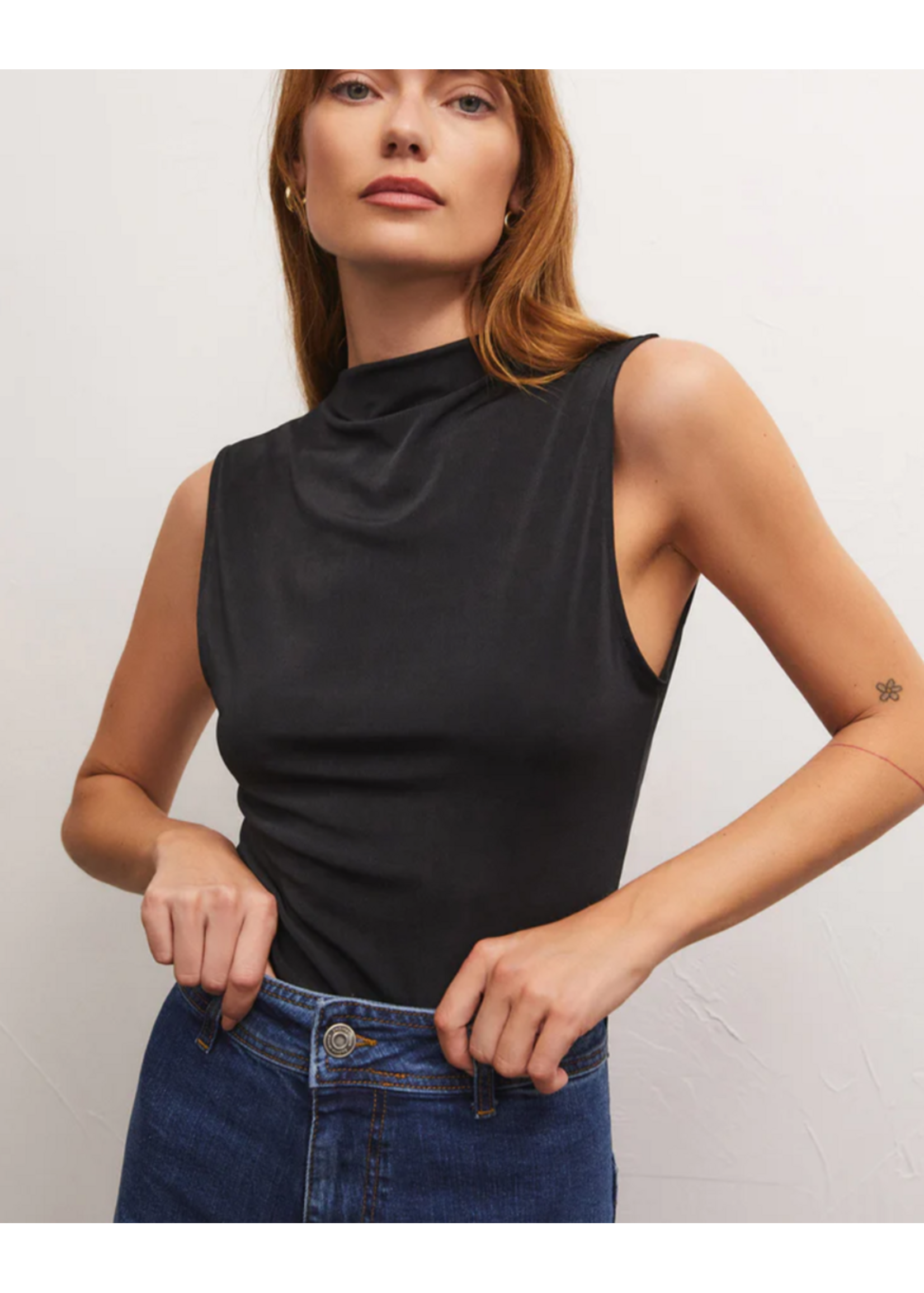 Z-Supply Z-Supply Libra Shine Jersey Top - Black
