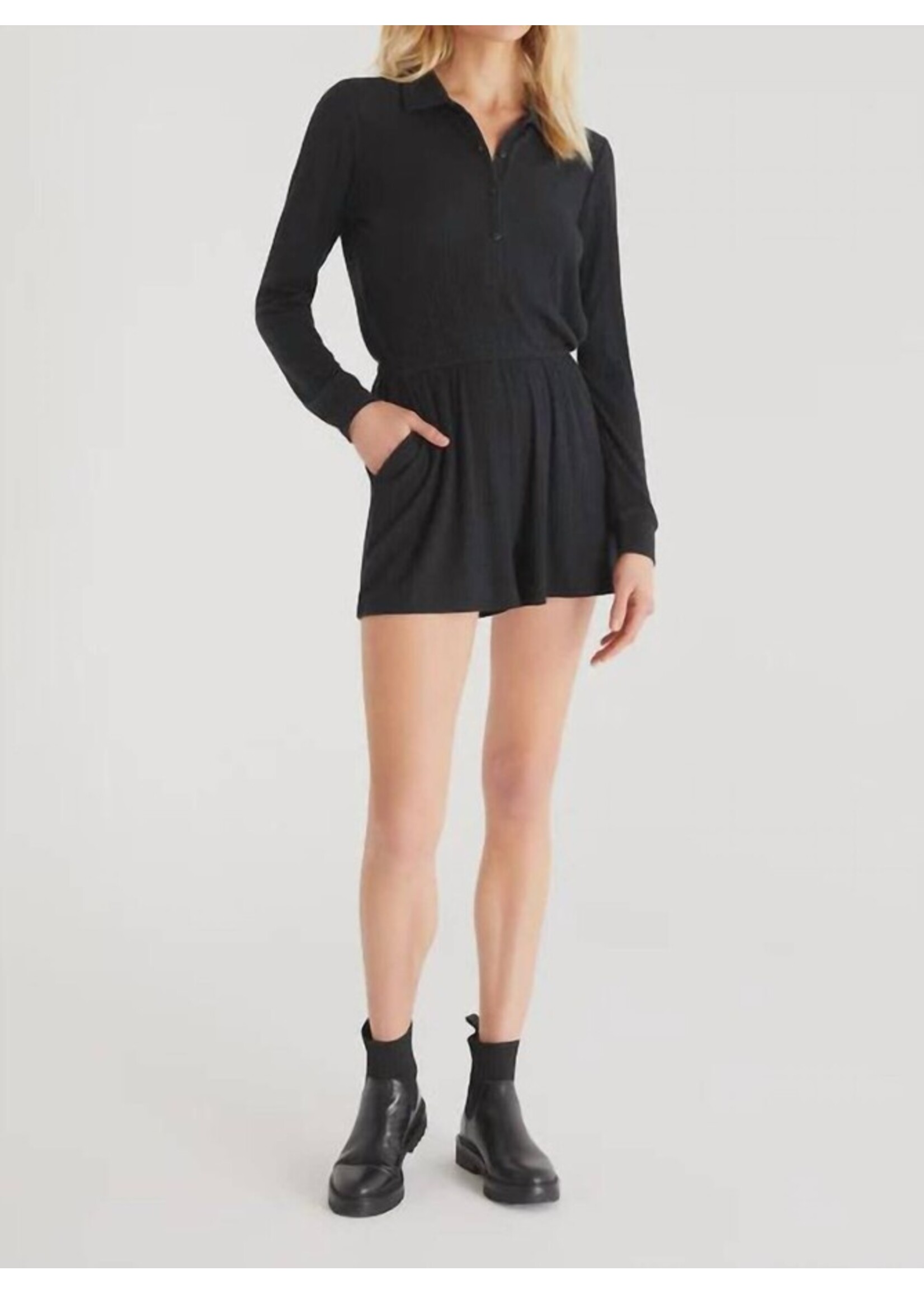 Z-Supply Z-Supply Lyra Henley Romper - Black