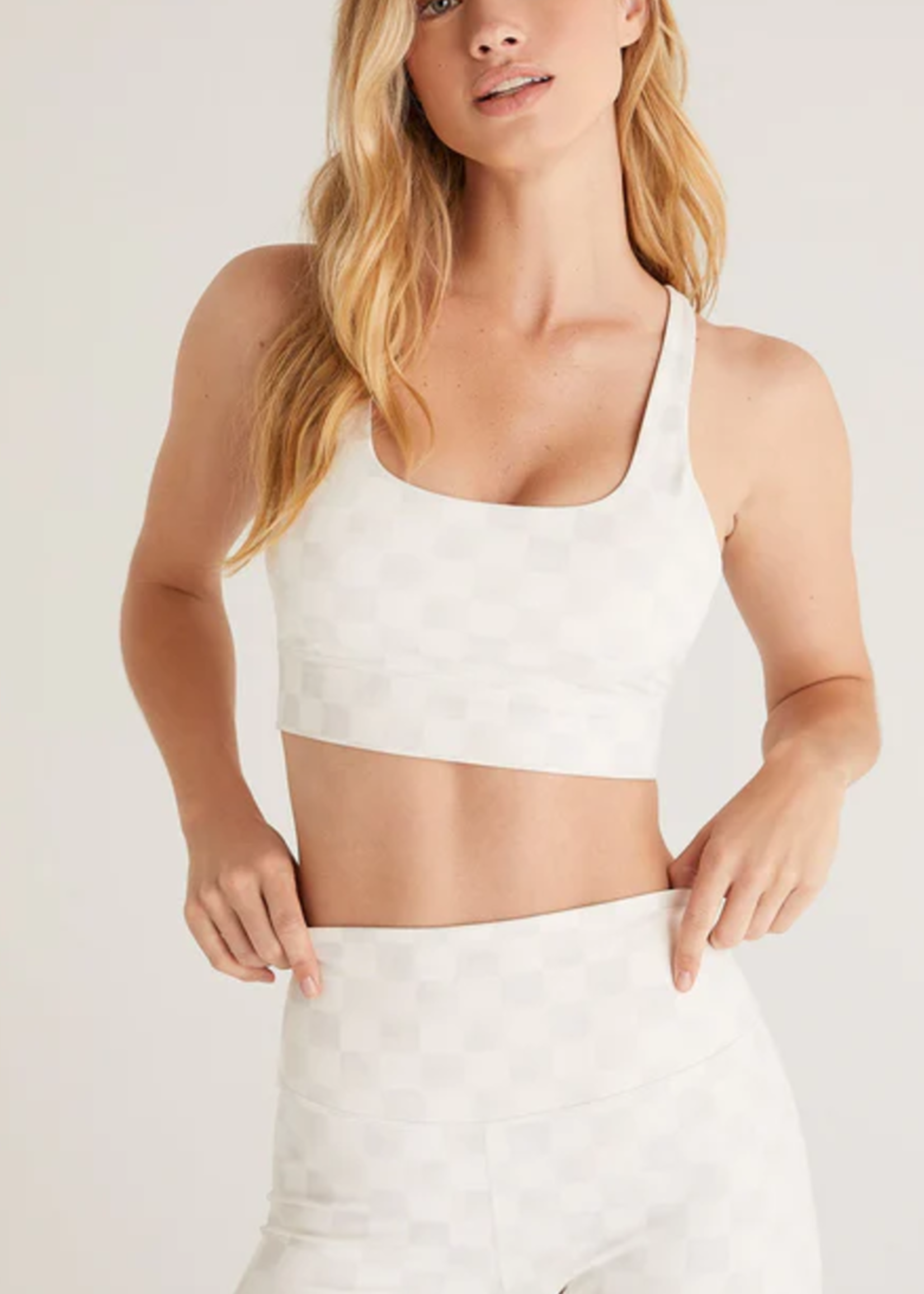 Z-Supply Z-Supply Check Mate Cropped Tank - Sandstone