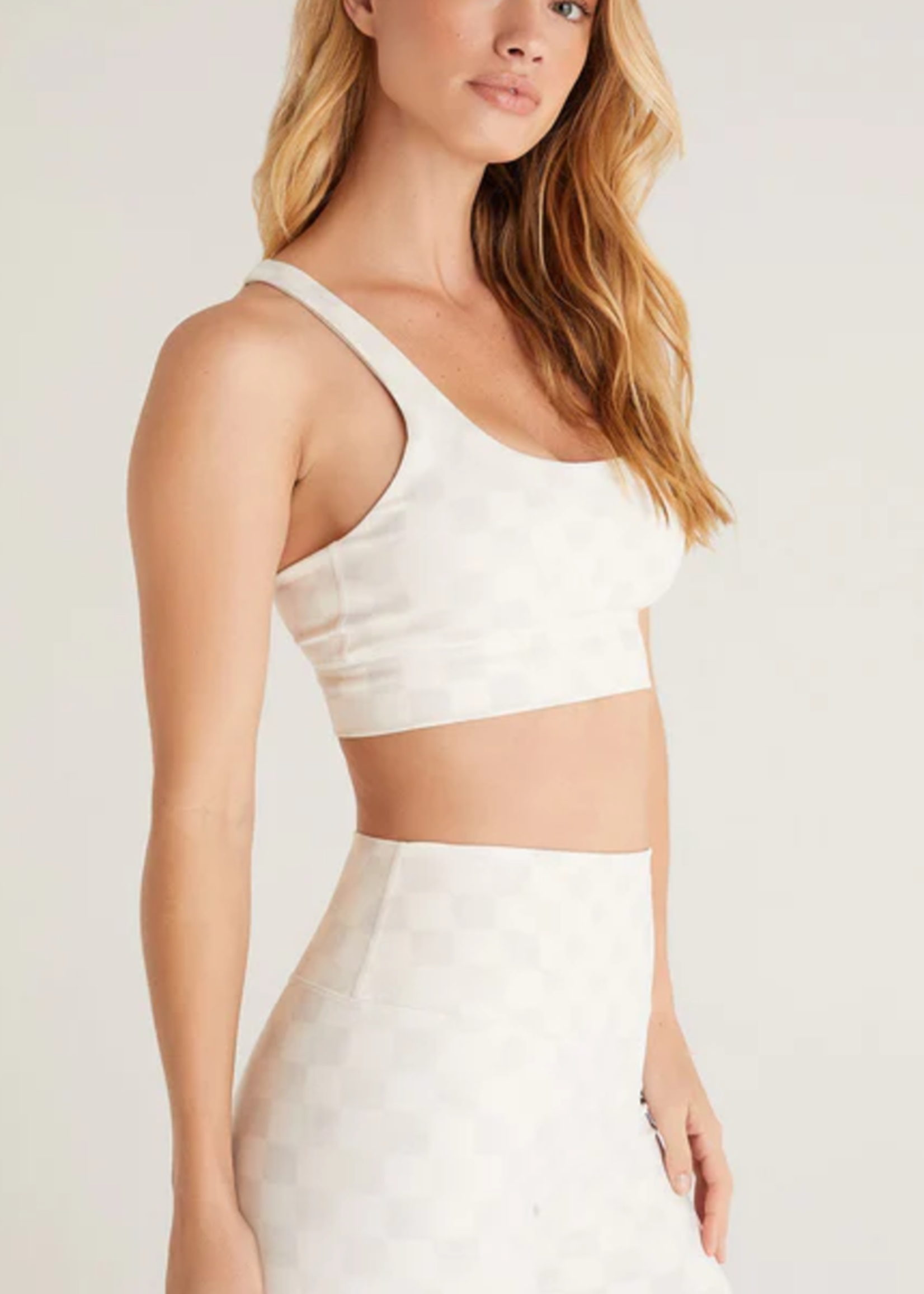 Z-Supply Z-Supply Check Mate Cropped Tank - Sandstone