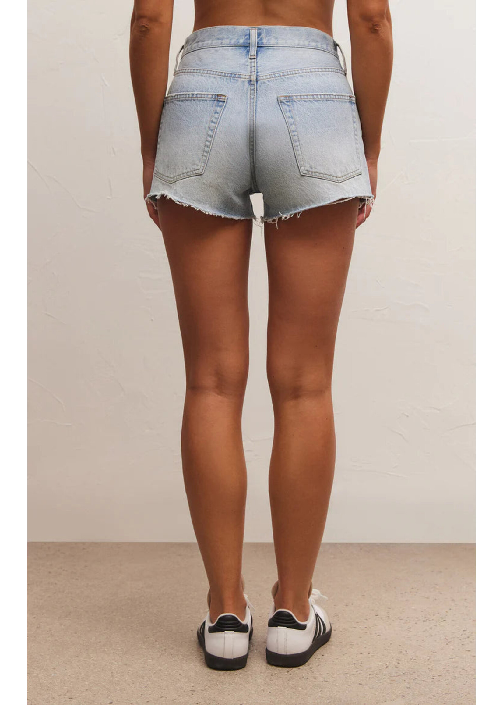 Z-Supply Z-Supply Short En Jean Taille Haute Classique - Sun Bleached Indigo