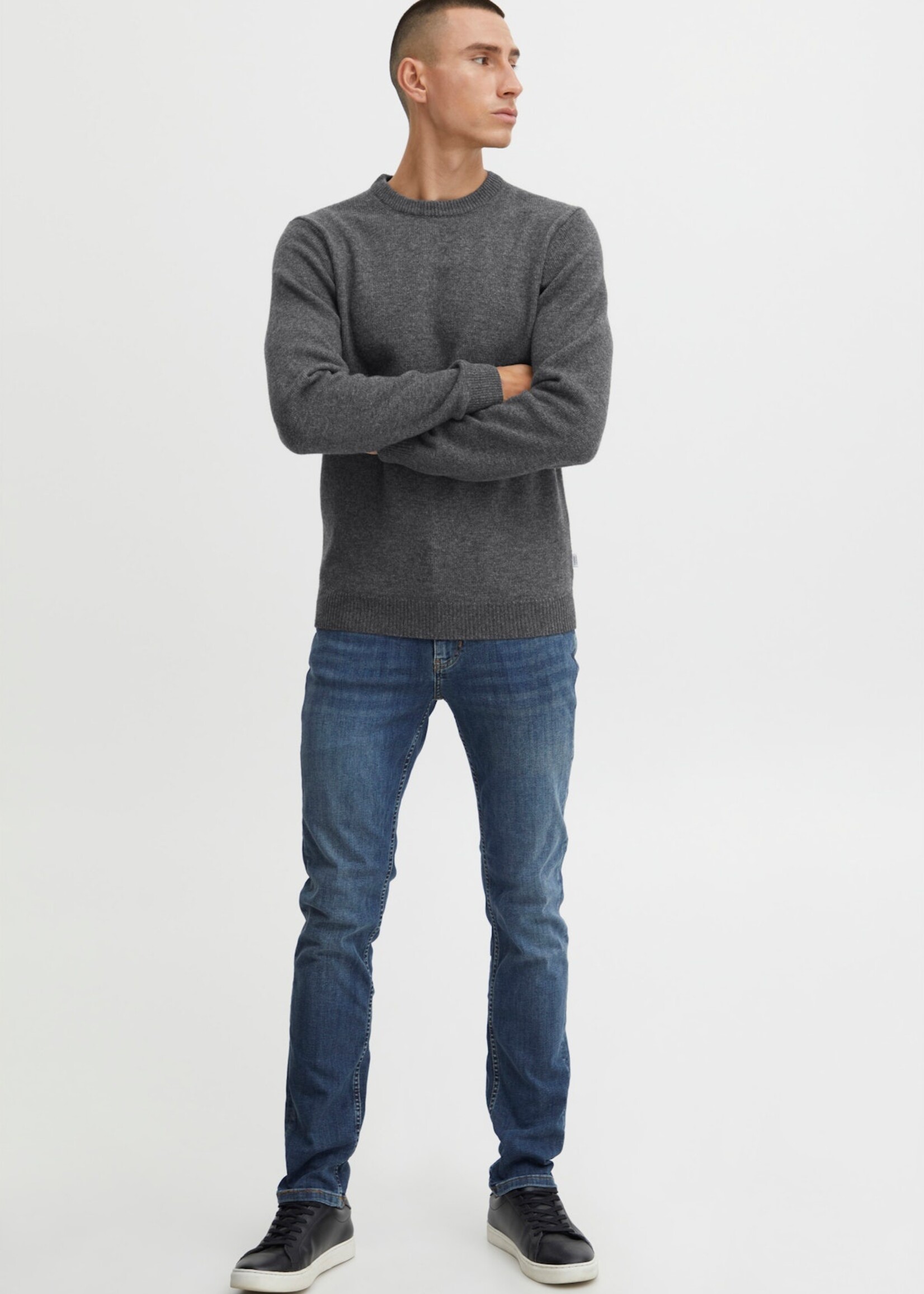 Casual Friday Casual Friday Karl Lambswool Polo Knit - Pewter Mix