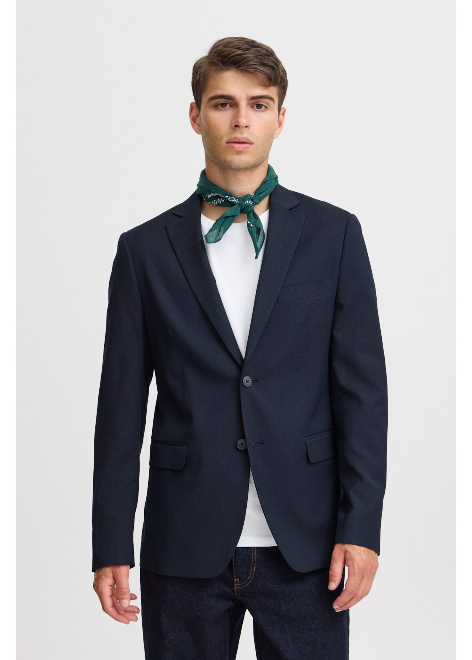 Casual Friday Casual Friday Blazer Boris Ribstop - Bleu Marine Foncé