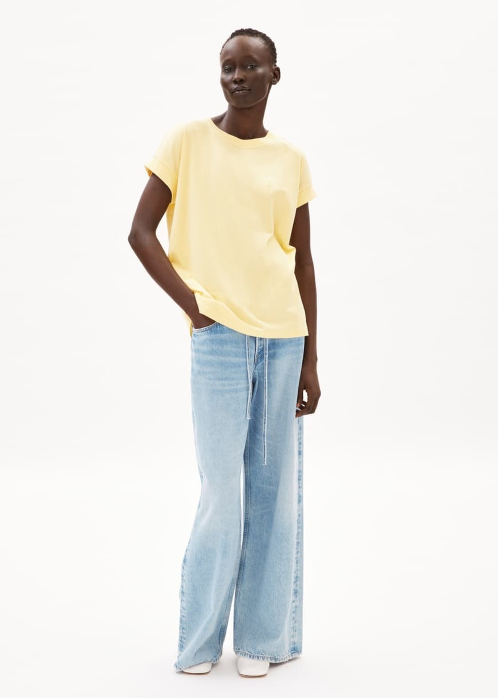 Armedangels Armedangels T-shirt Idaara - Jaune Précoce