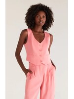 Z-Supply Z-Supply Elanor Twill Vest - Sunkist Coral