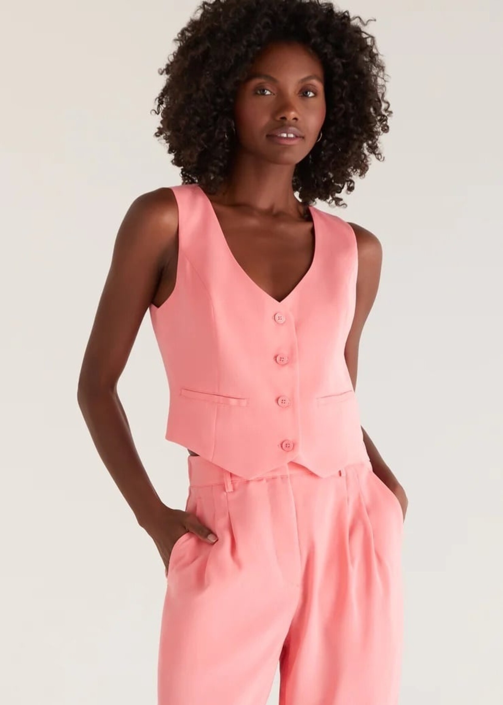 Z-Supply Z-Supply Elanor Twill Vest - Sunkist Coral