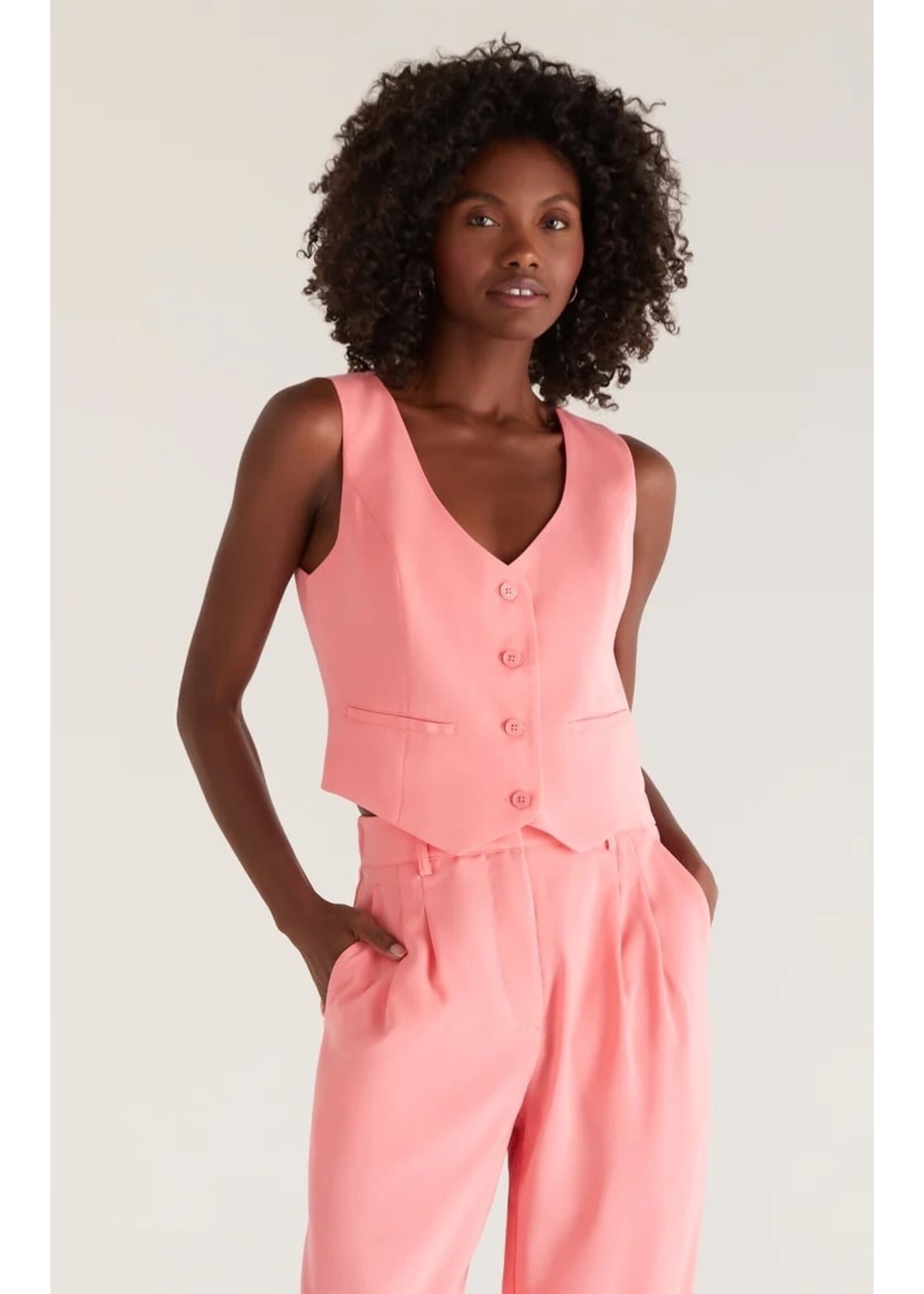 Z-Supply Z-Supply Gilet En Sergé Elanor - Corail Sunkist