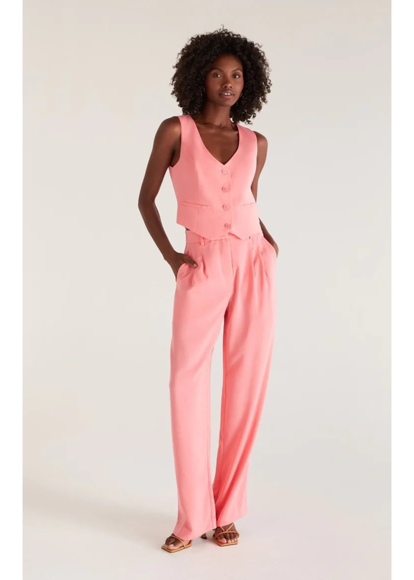 Z-Supply Z-Supply Gilet En Sergé Elanor - Corail Sunkist