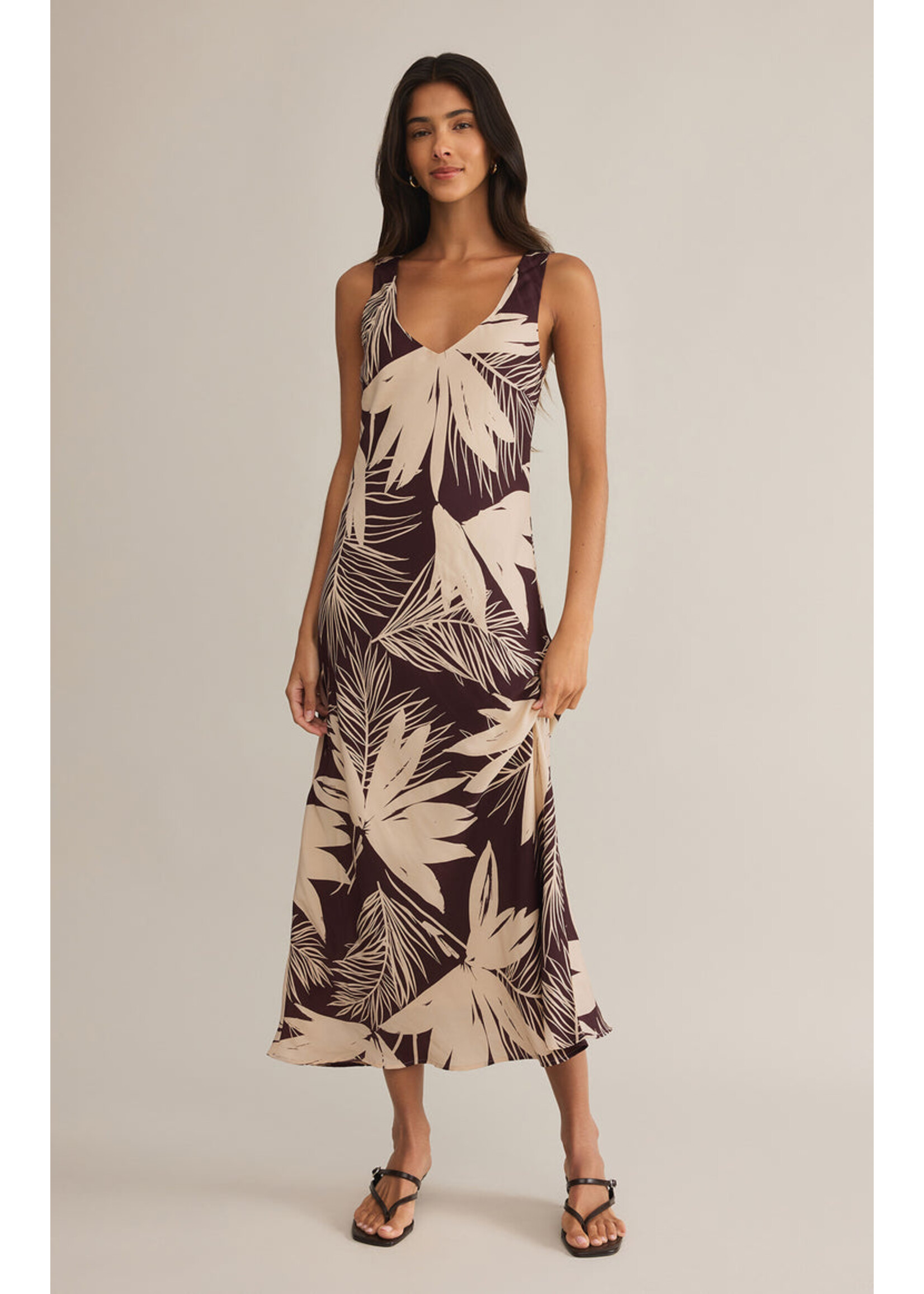 Z-Supply Z-Supply Robe Longue Hana Palmera - Lava Rock