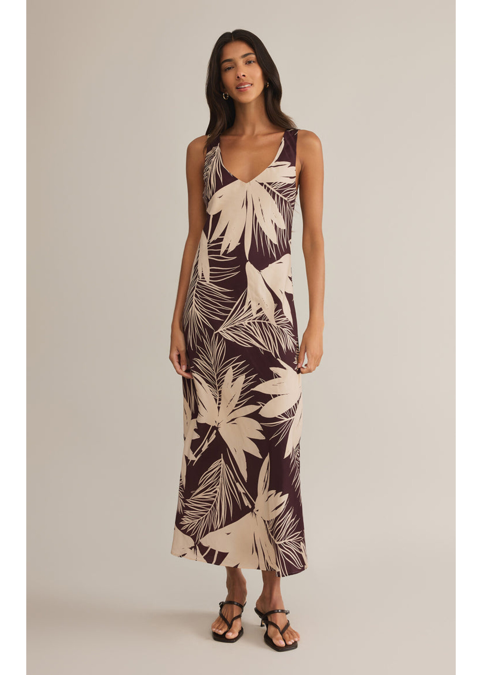 Z-Supply Z-Supply Hana Palmera Maxi Dress - Lava Rock