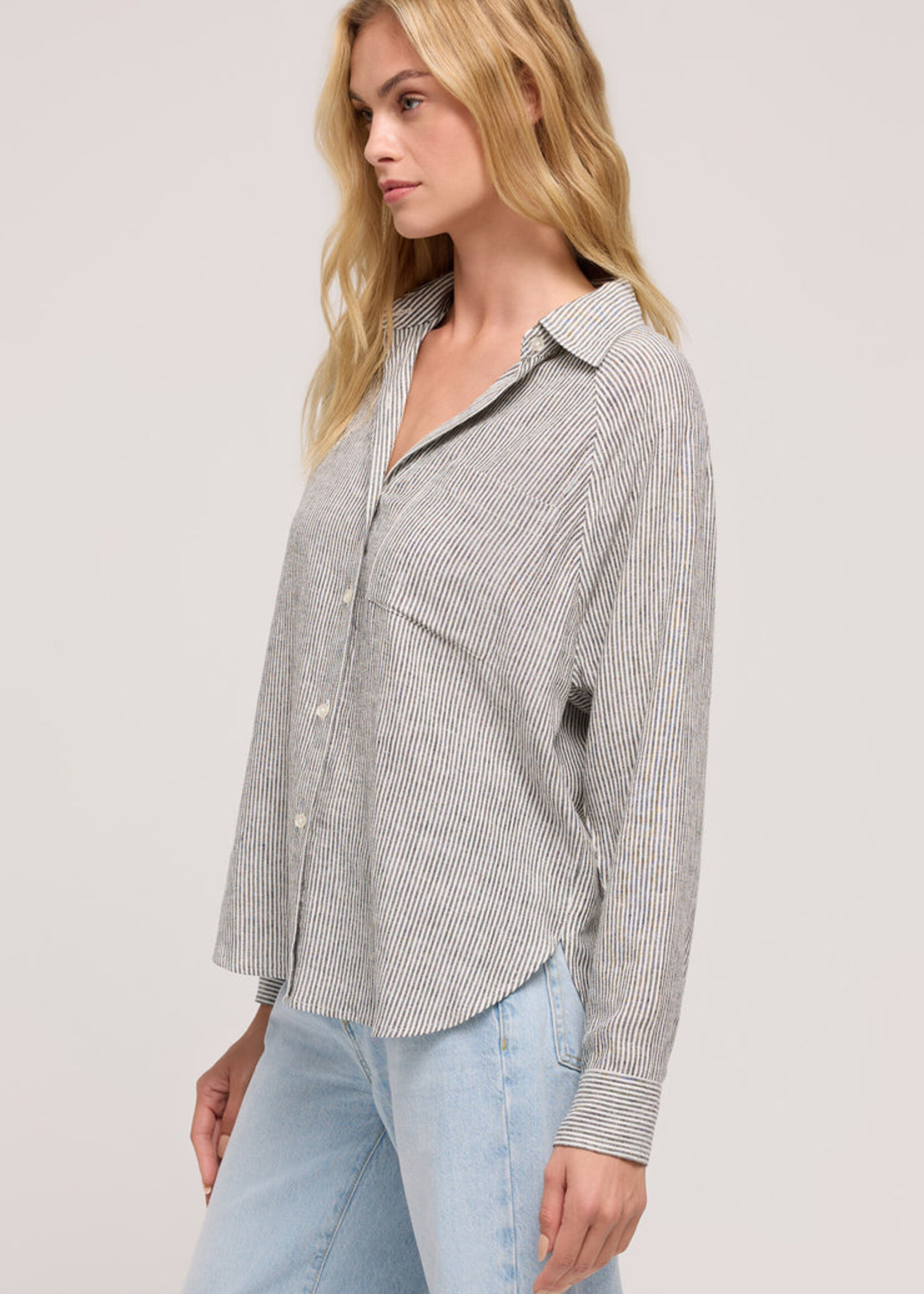 Z-Supply Z-Supply The Perfect Linen Top - Sea Salt