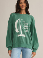 Z-Supply Z-Supply Sweat-Shirt Sail Away Sunday - Botanical Green