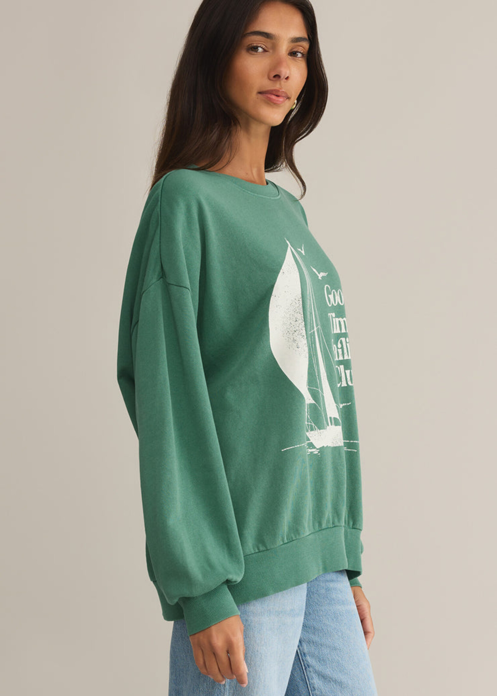 Z-Supply Z-Supply Sail Away Sunday Sweatshirt - Botanical Green