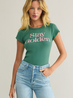 Z-Supply Z-Supply Stay Golden Cheeky Tee - Botanical Green