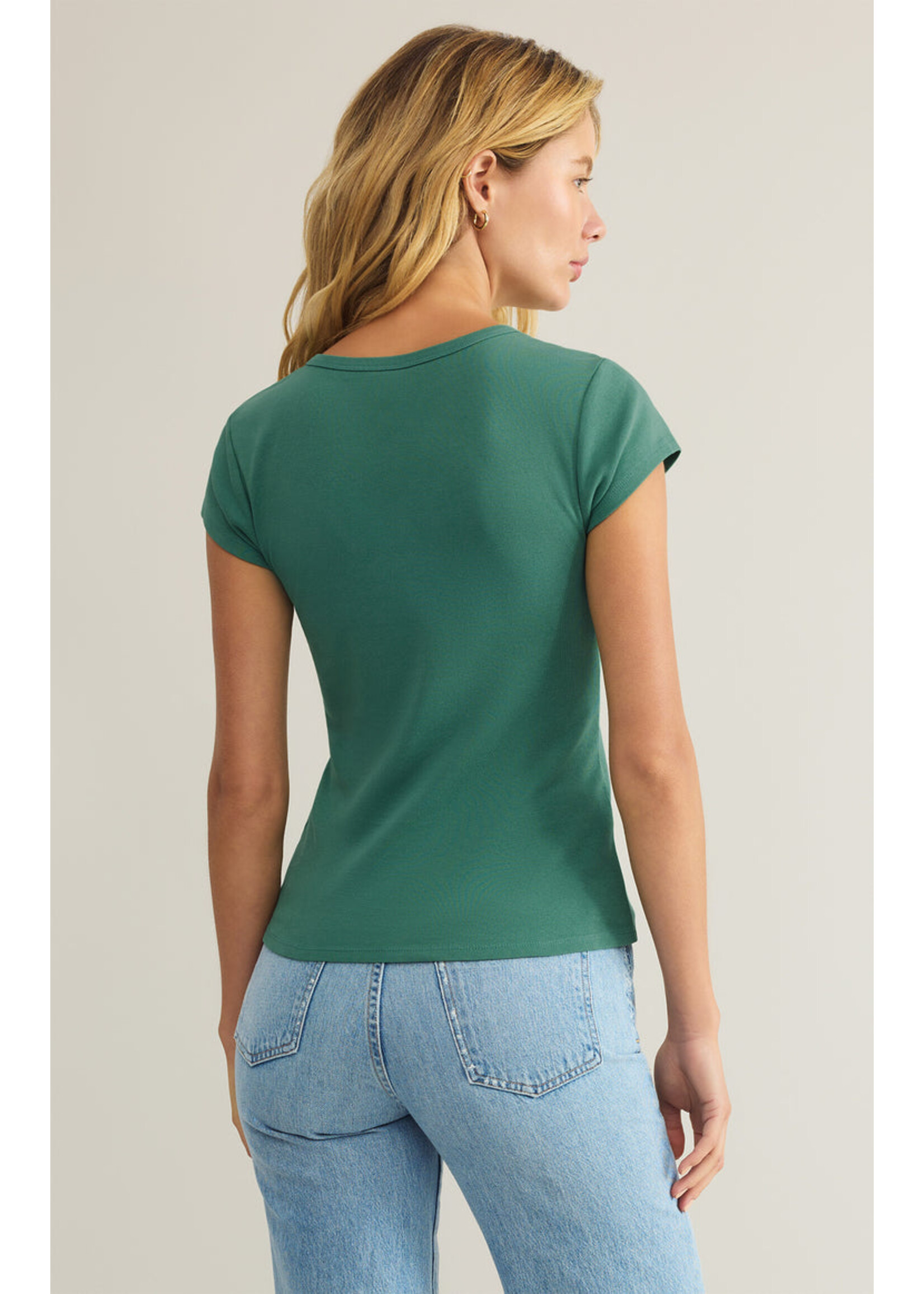Z-Supply Z-Supply T-Shirt Cheeky Stay Golden - Botanical Green
