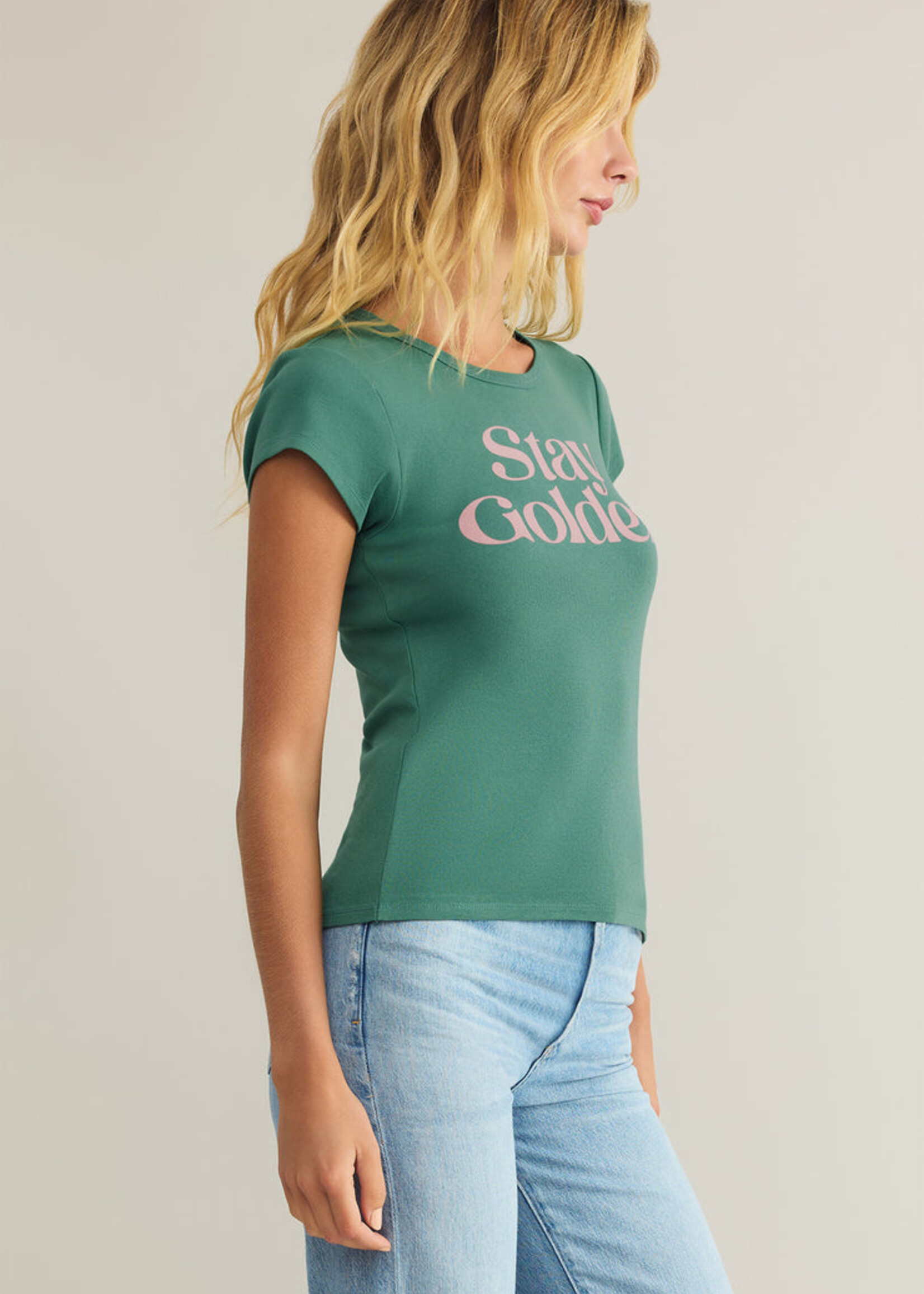 Z-Supply Z-Supply Stay Golden Cheeky Tee - Botanical Green