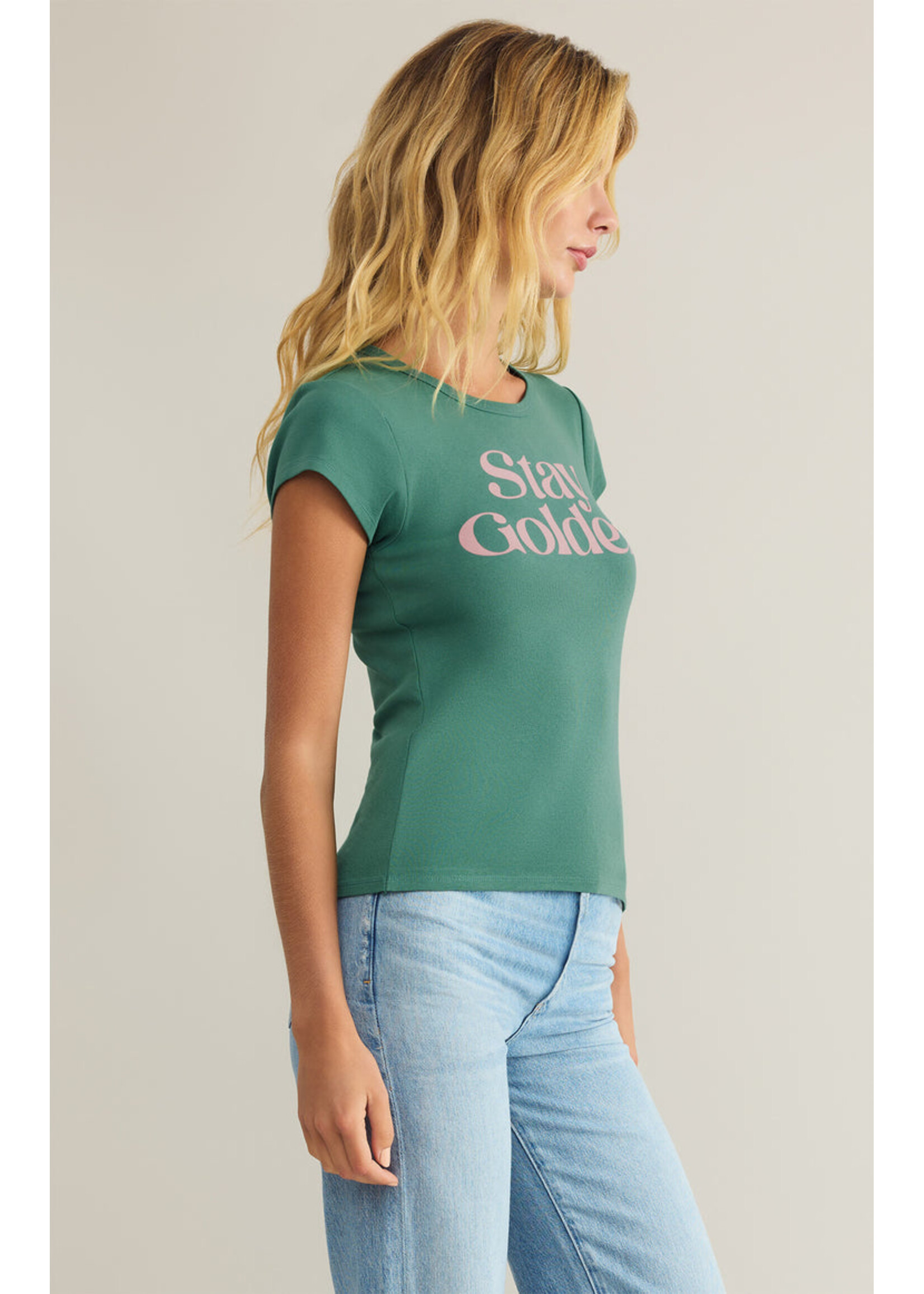 Z-Supply Z-Supply Stay Golden Cheeky Tee - Botanical Green
