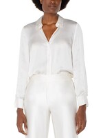 Liverpool Liverpool LS Collared Button Front Blouse - Whipped Cream
