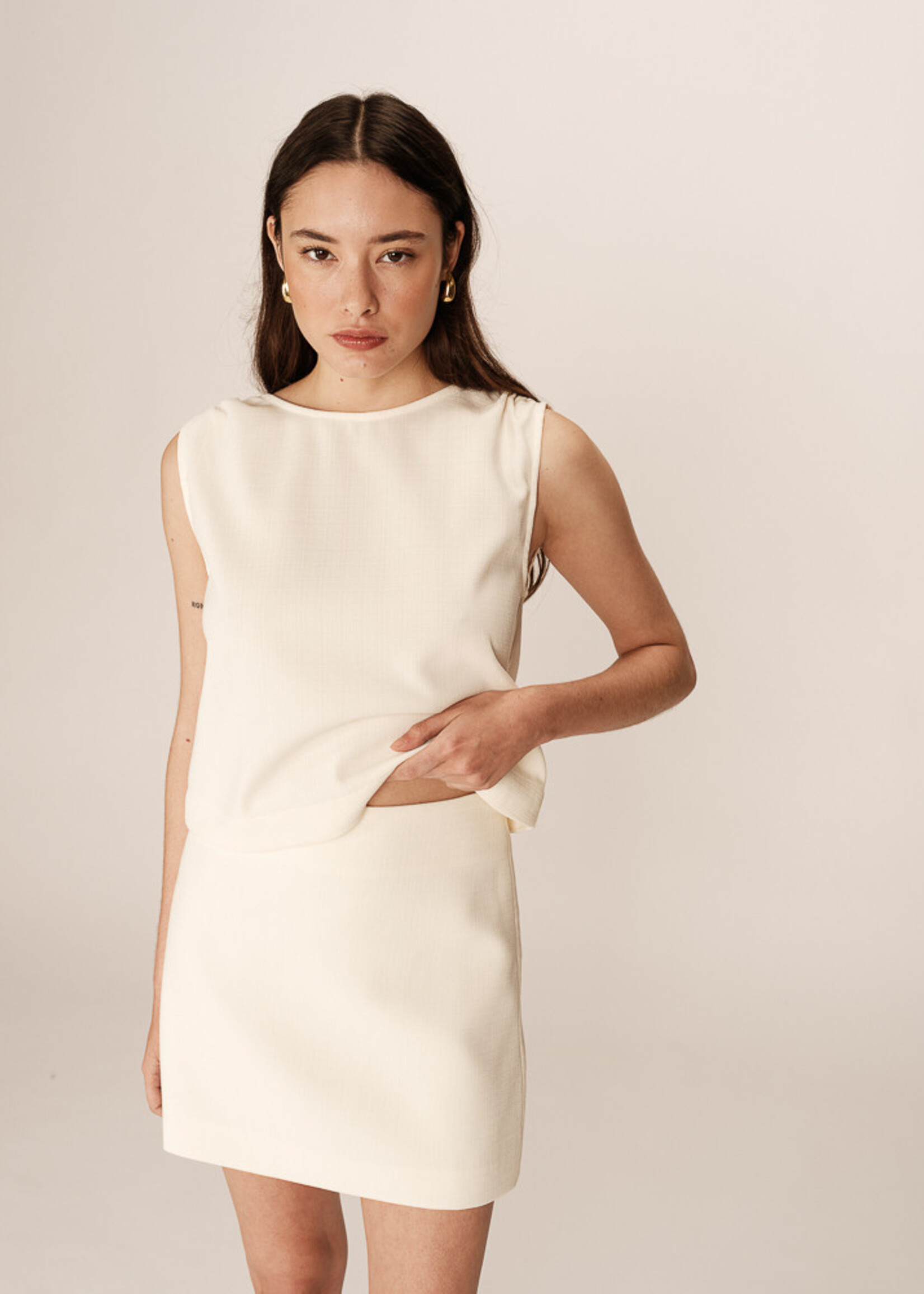 Grace and Mila Grace & Mila Pekin Skirt - Ecru