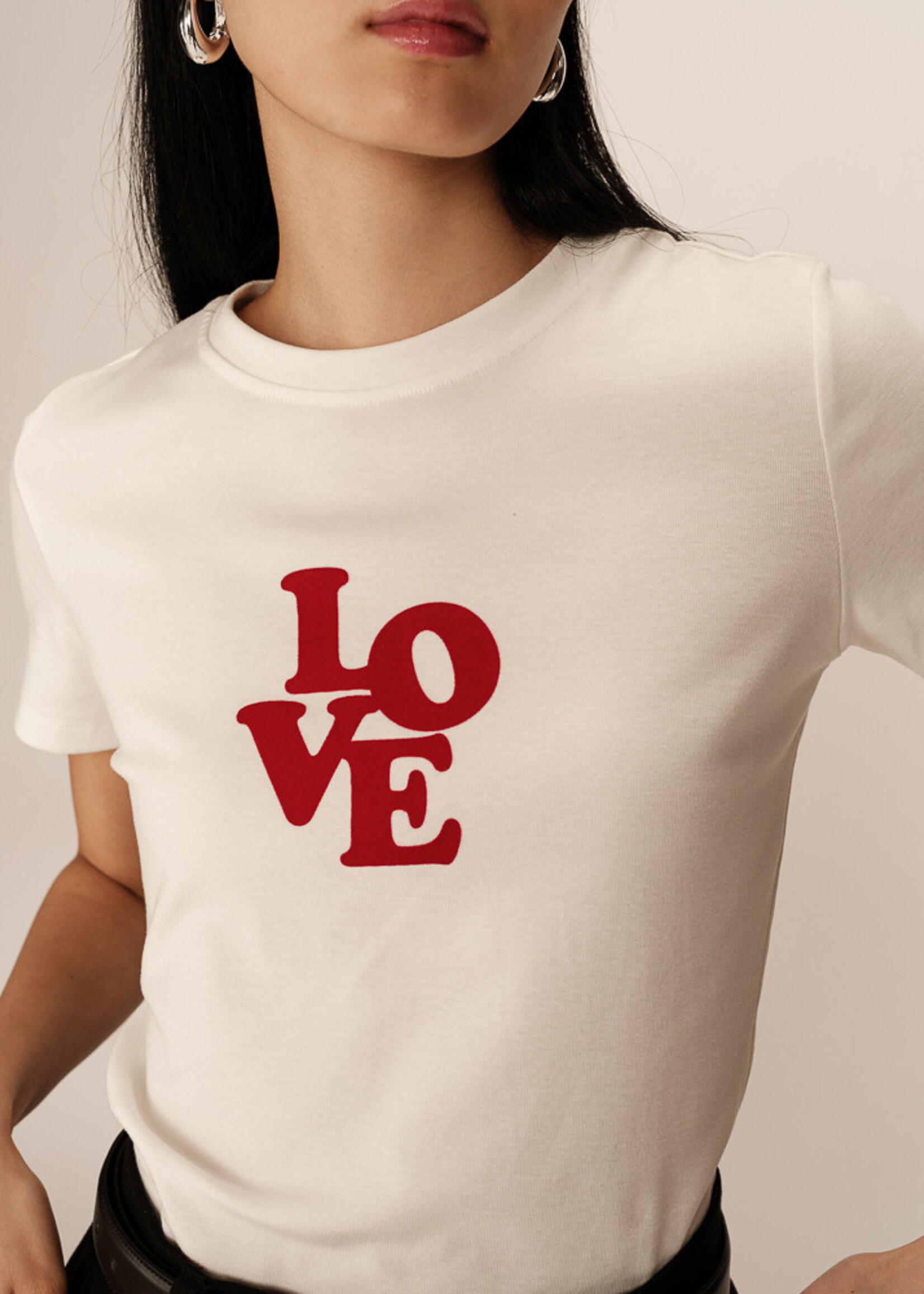 Grace and Mila Grace & Mila T-Shirt Poussin - Écru