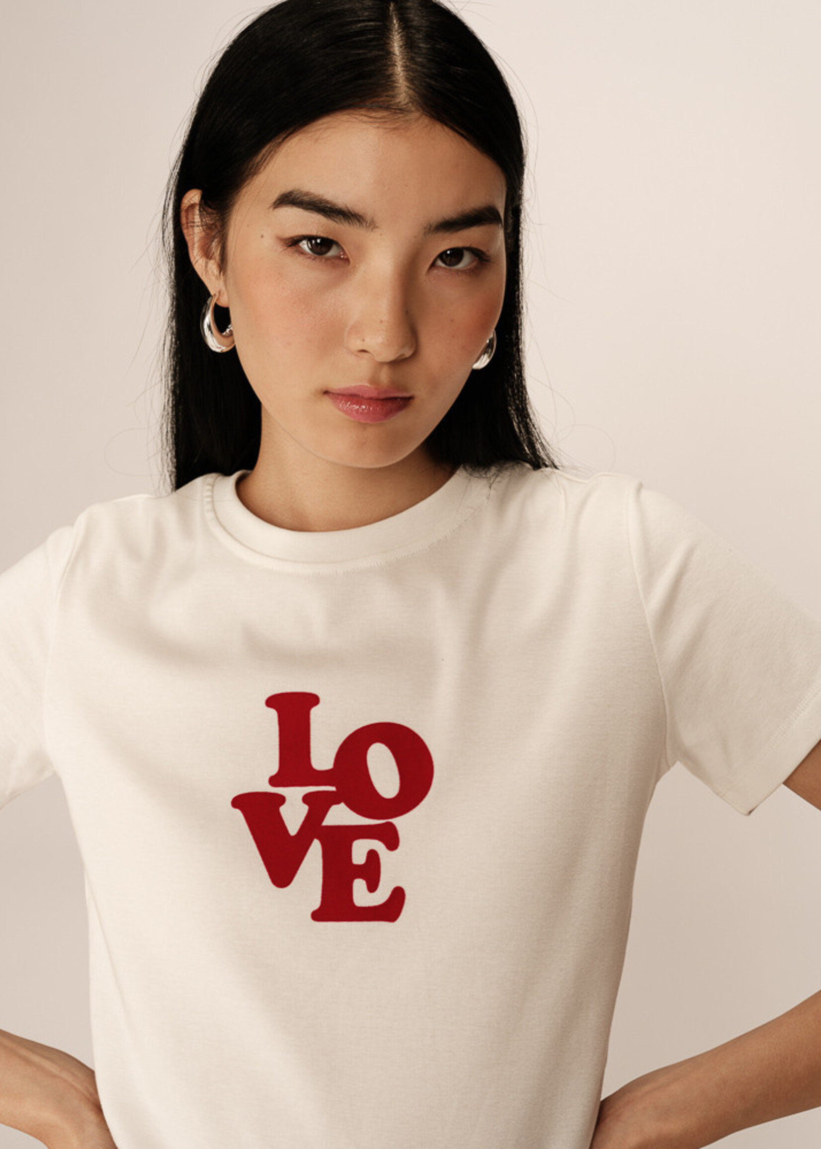 Grace and Mila Grace & Mila T-Shirt Poussin - Écru