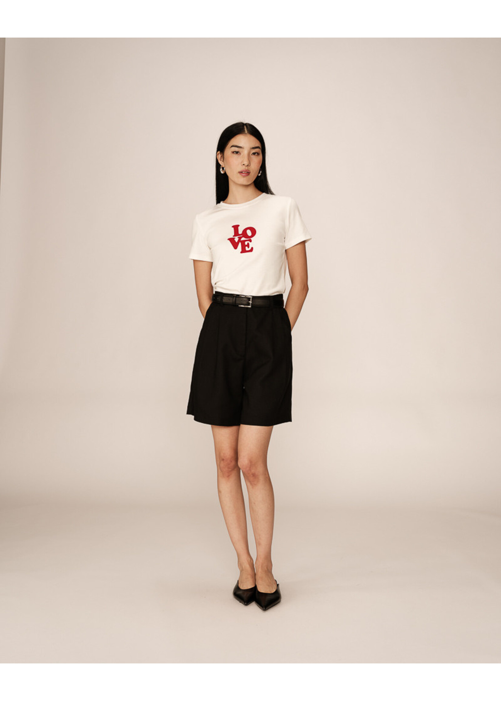 Grace and Mila Grace & Mila T-Shirt Poussin - Écru