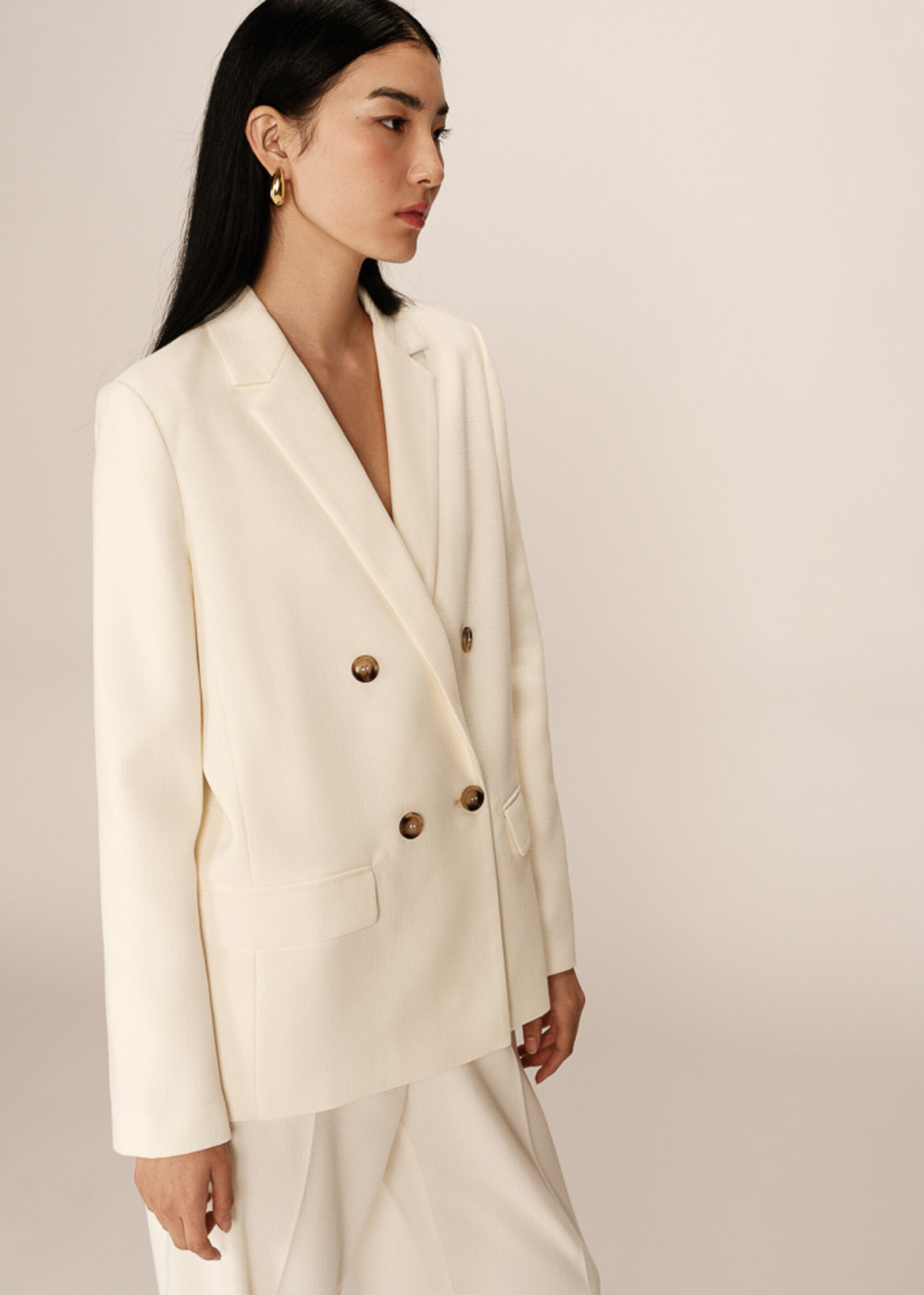 Grace and Mila Grace & Mila Parfaite Blazer - Ecru